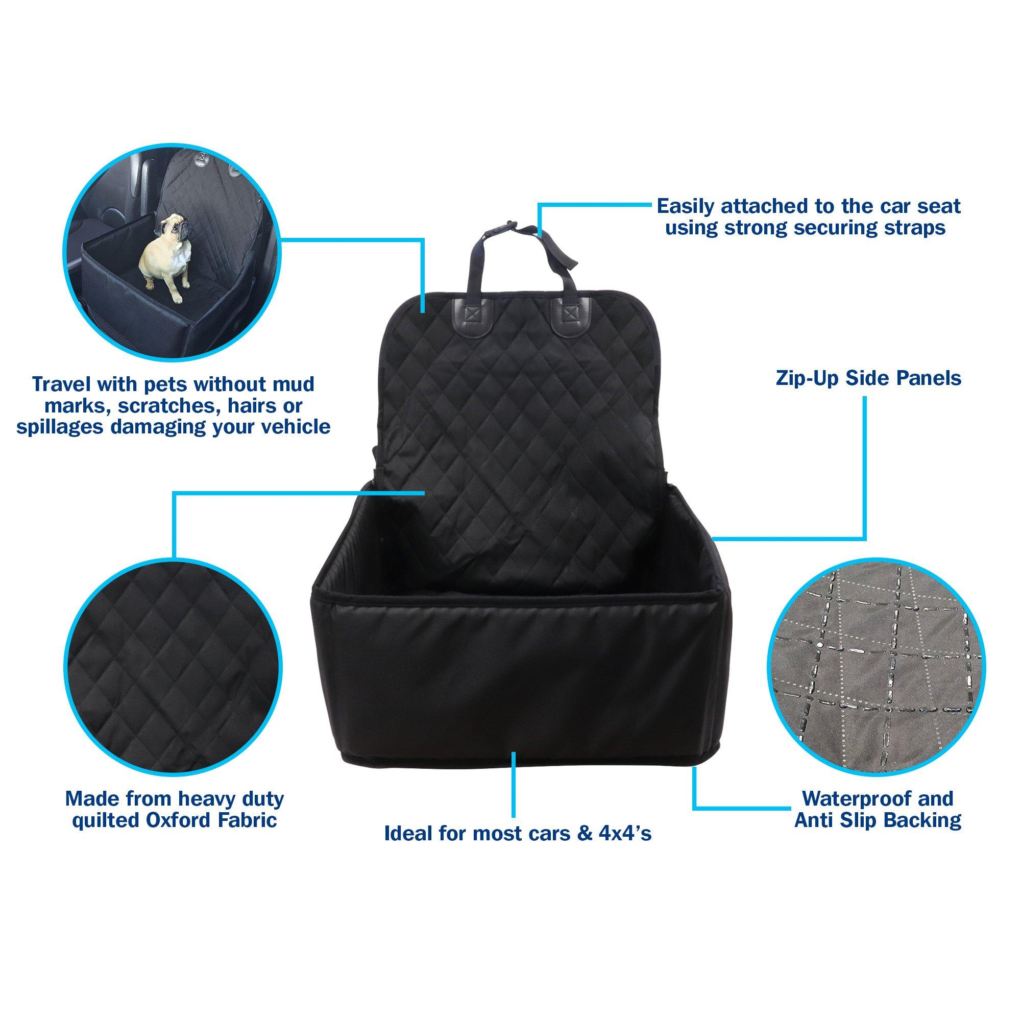 Black - Streetwize - 2 in 1 Pet Car Seat and Seat Protector - 3