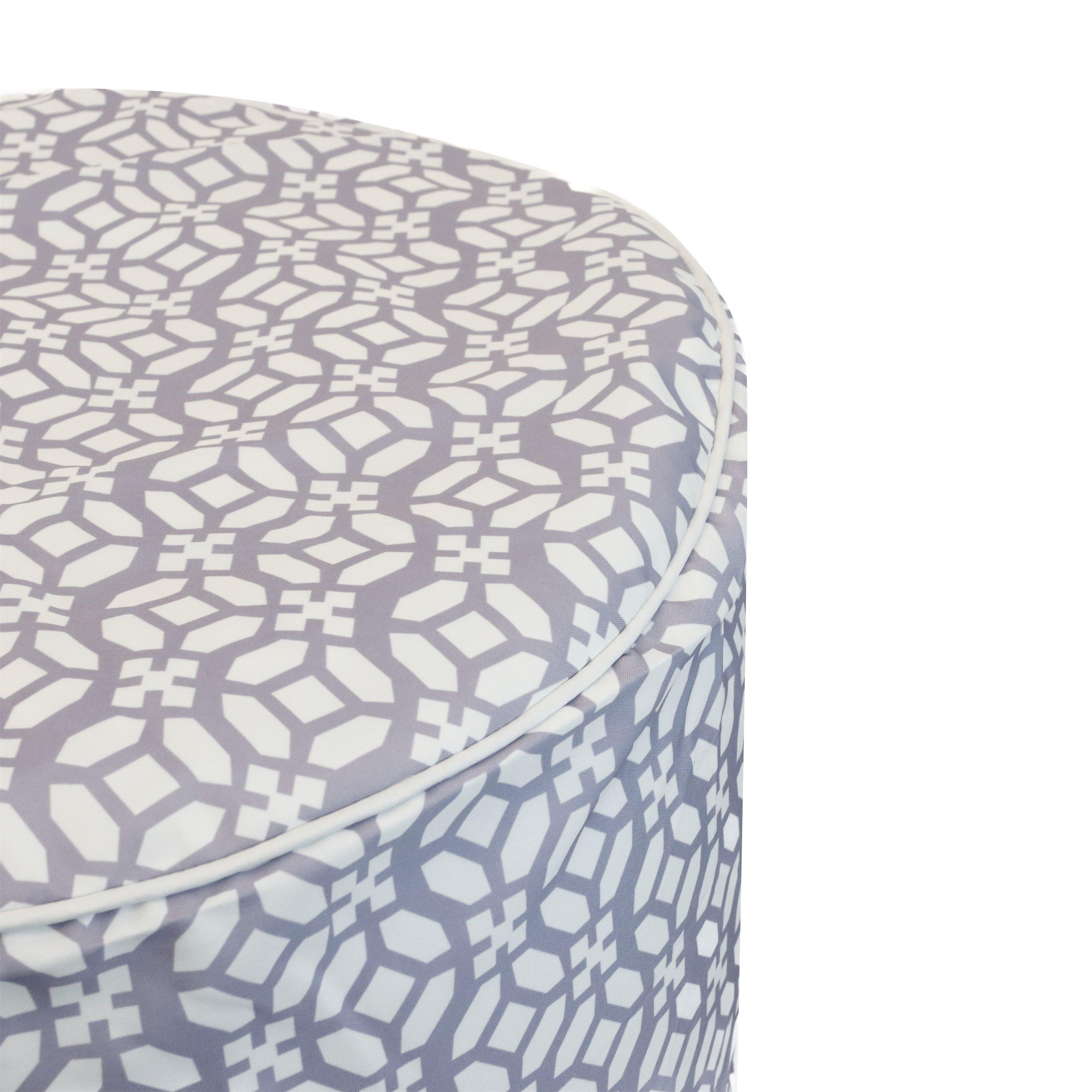 Grey - Streetwize - Outdoor Geo Pouf Ottoman - 3