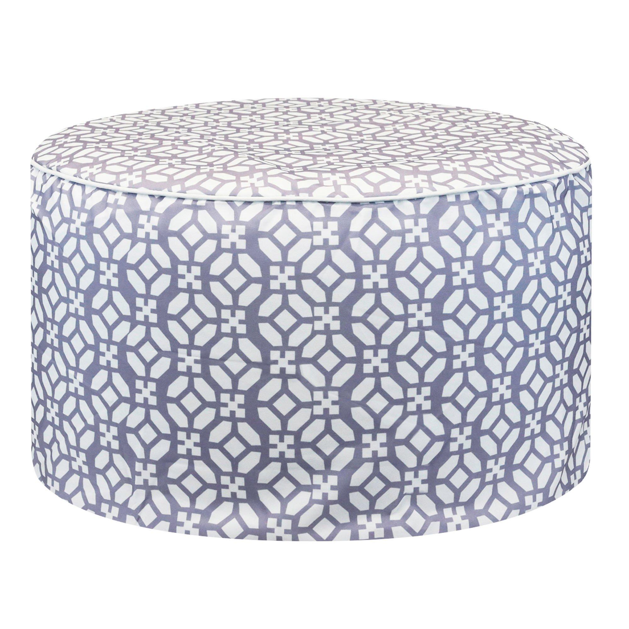 Grey - Streetwize - Outdoor Geo Pouf Ottoman - 8