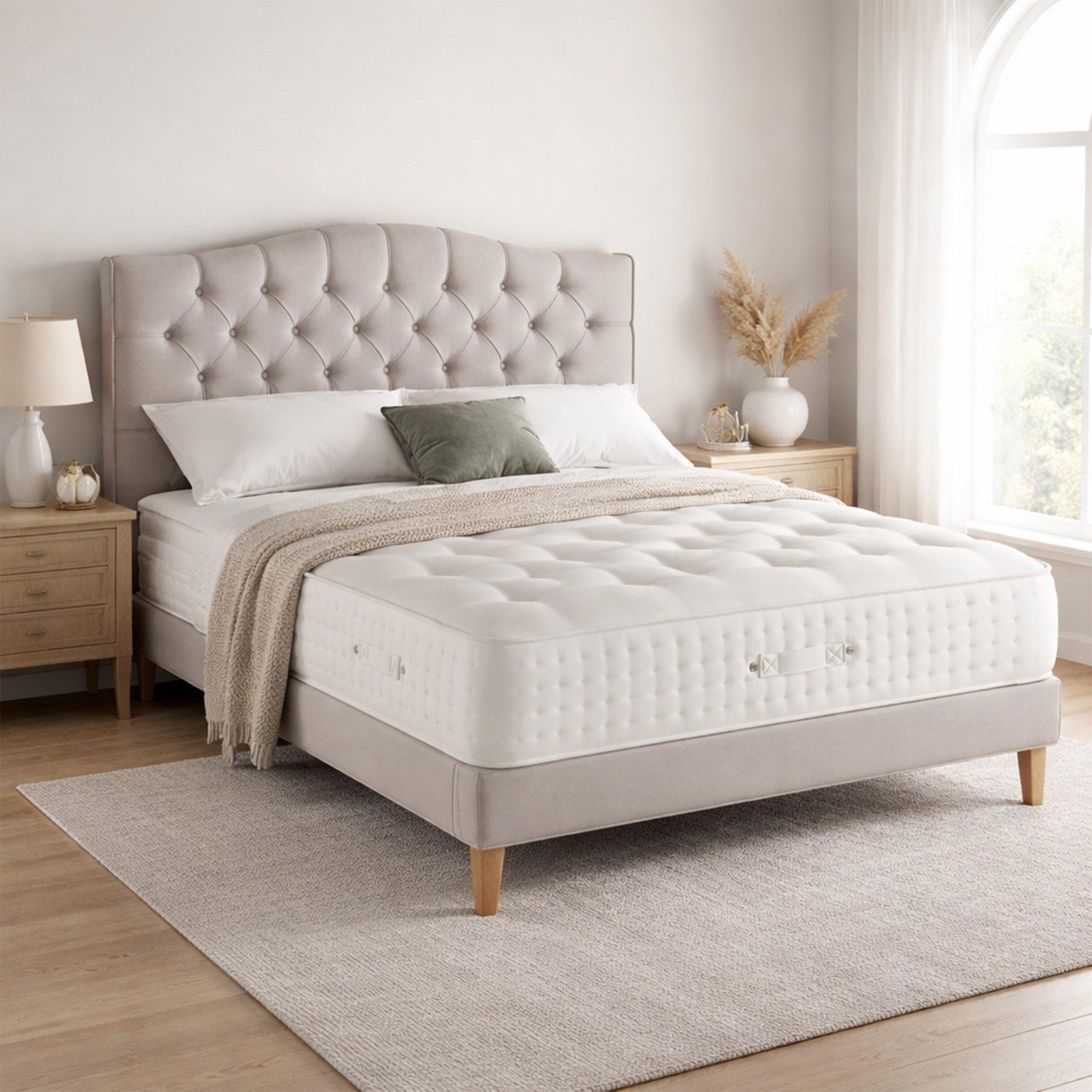 White - Aspire - Regency 3000 Pocket Cashmere Wool Hybrid Mattress - 1