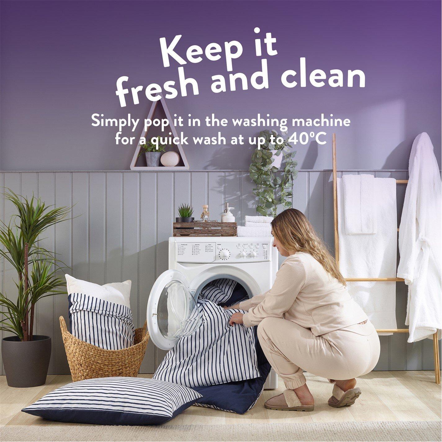 Navy Stripe - Slumberdown - Back to Uni Duvet & 2 Pillows - 7