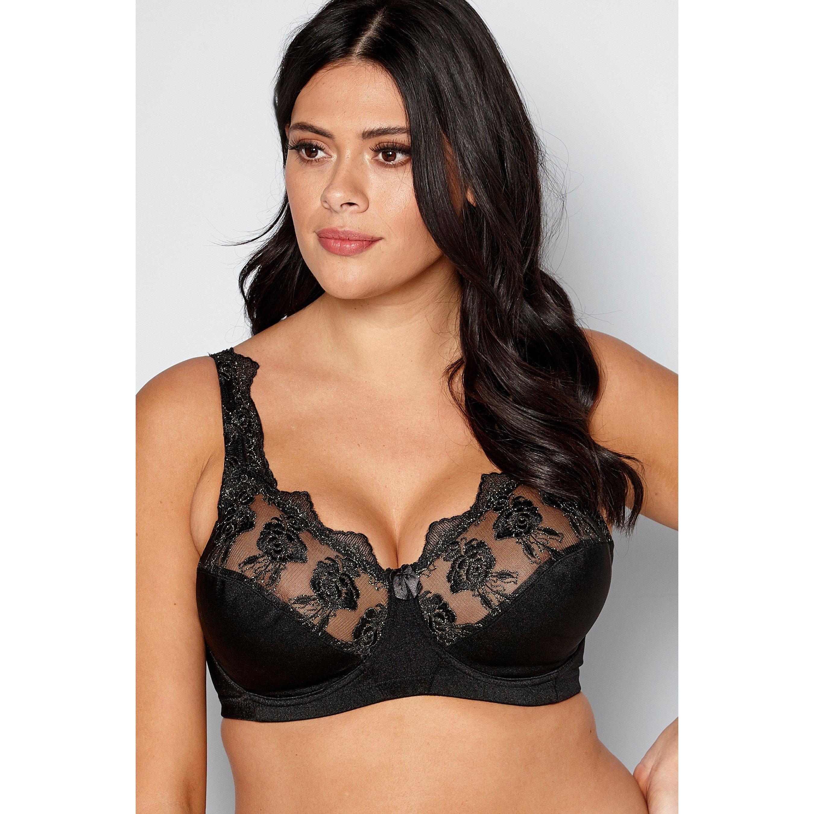 Valbonne Women's Luxury Lace D-H Bra - Black - 40F