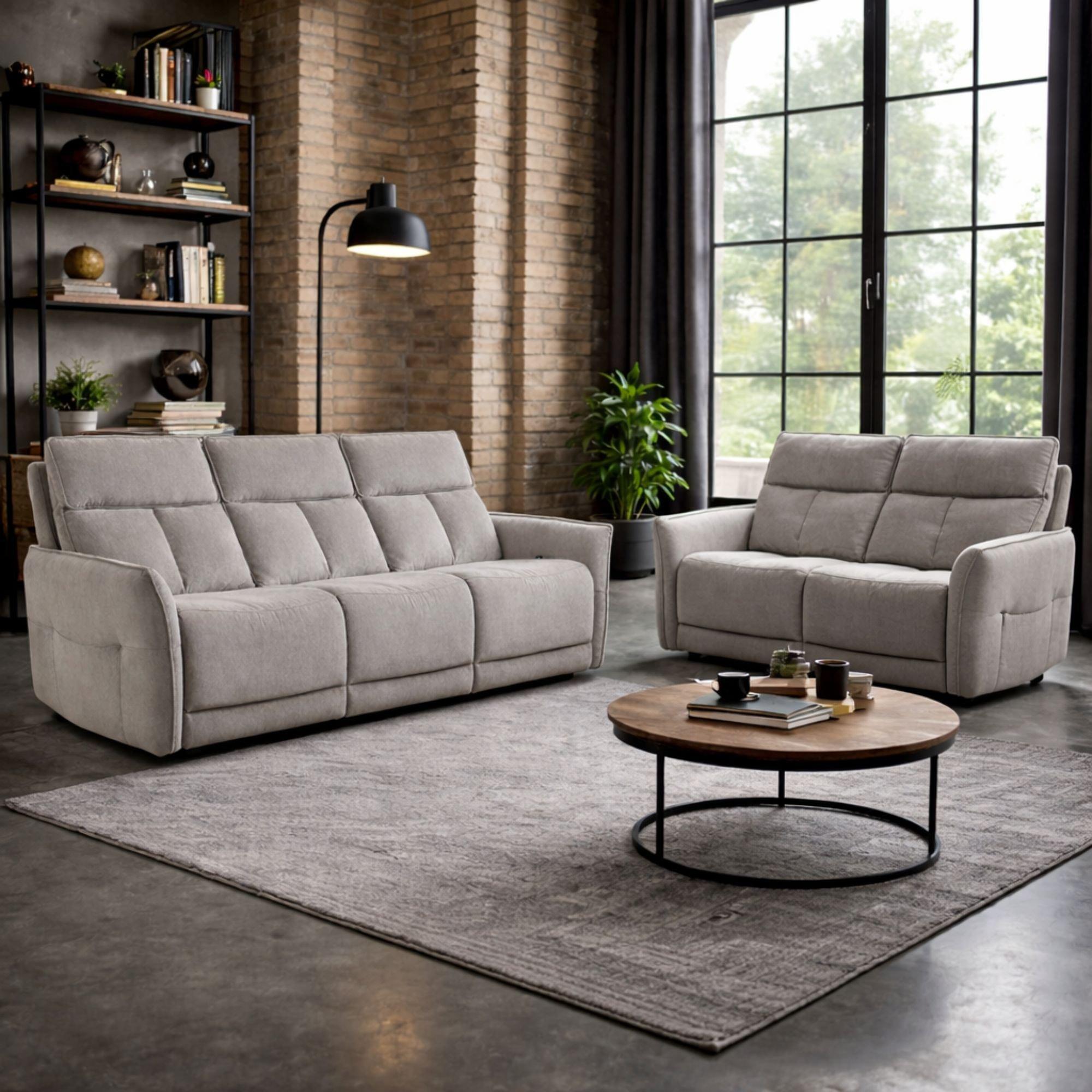 Grayson Fabric Upholstered Power Recliner 3 + 2 So