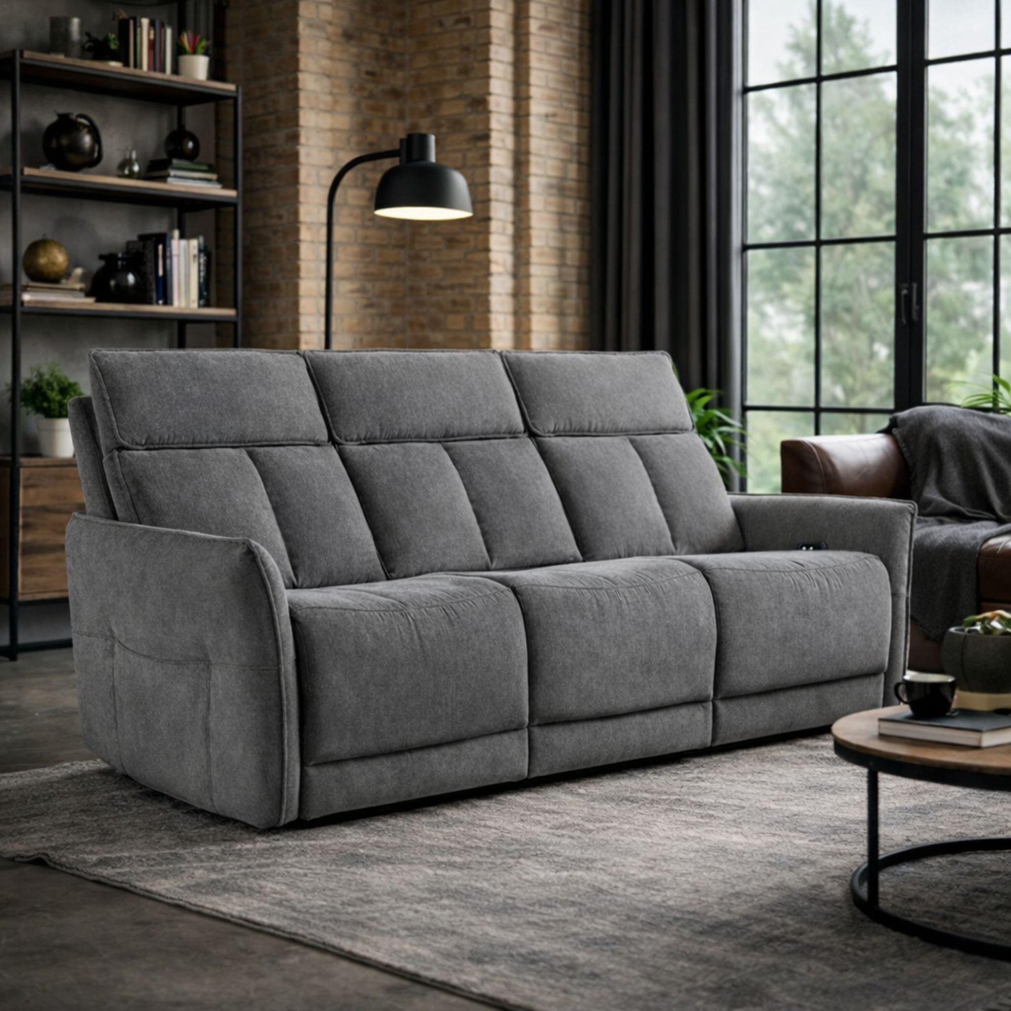 Twilight - Aspire - Grayson Fabric Upholstered Power Recliner Three Se - 1