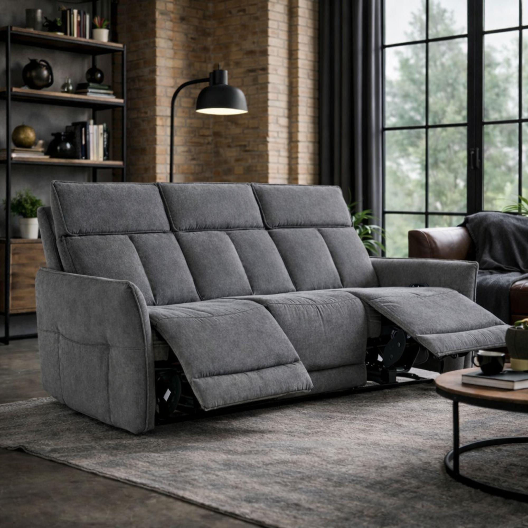 Twilight - Aspire - Grayson Fabric Upholstered Power Recliner Three Se - 2