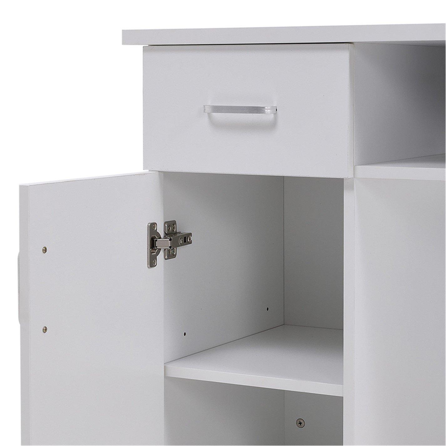 White - SHEONLY - Wheeled Nail Table with Electric Dust Extractor - 9