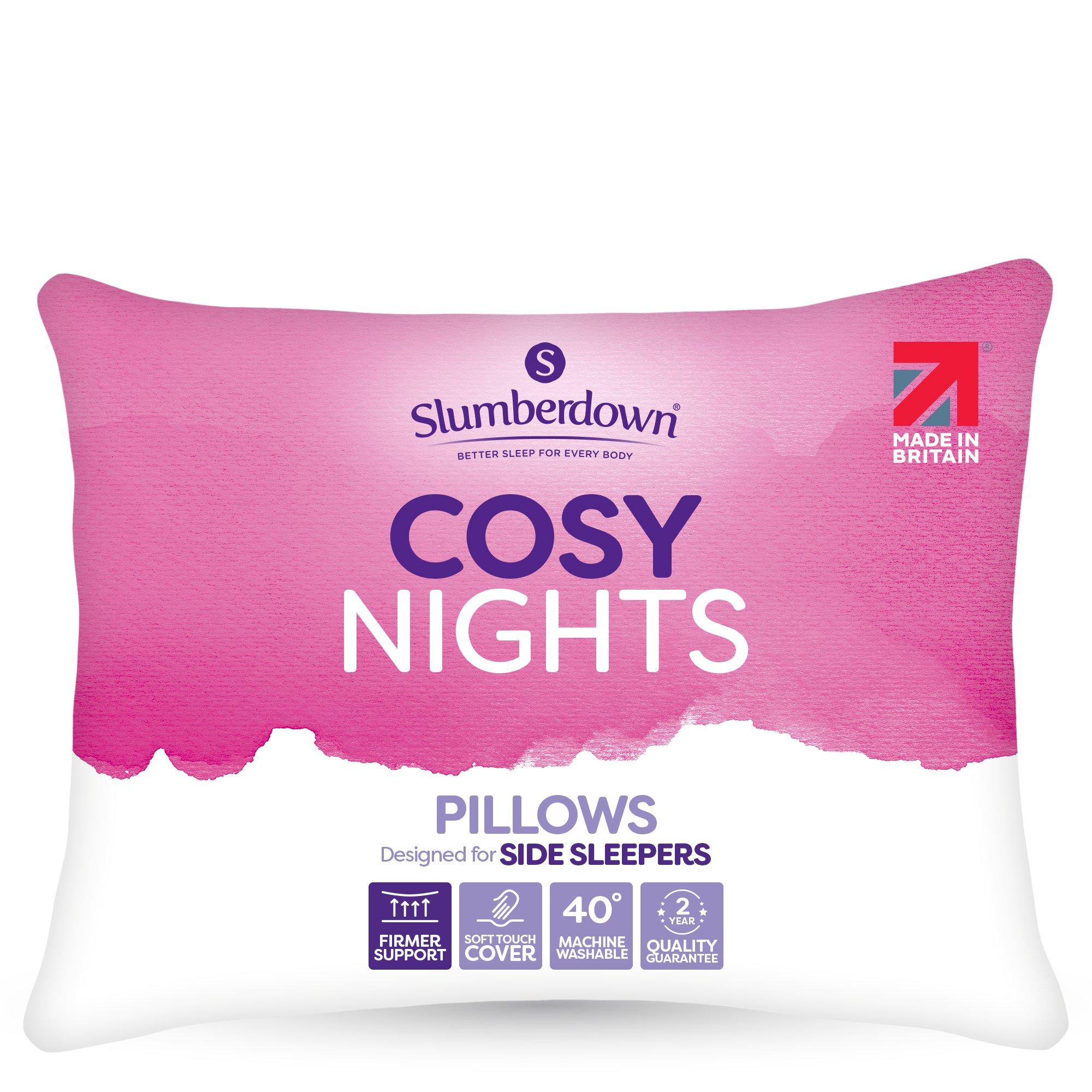 Slumberdown  Cosy Nights Firm Support Pillow - White - 4 Pack