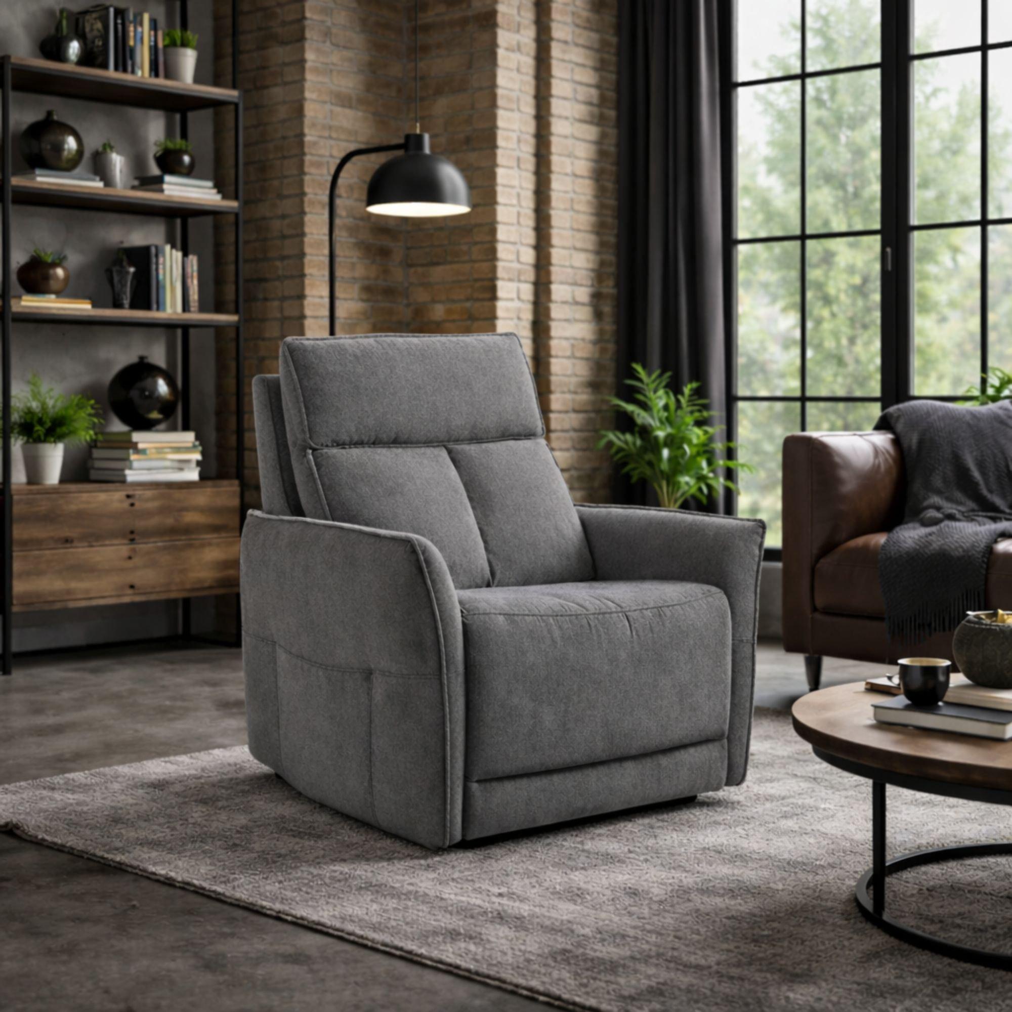 Twilight - Aspire - Grayson Fabric Upholstered Power Recliner Armchair - 1