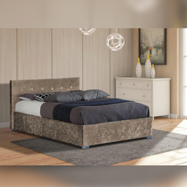 Comfy Living 3ft/4ft6/5ft Crushed Velvet Gaslift Bed and Mattre
