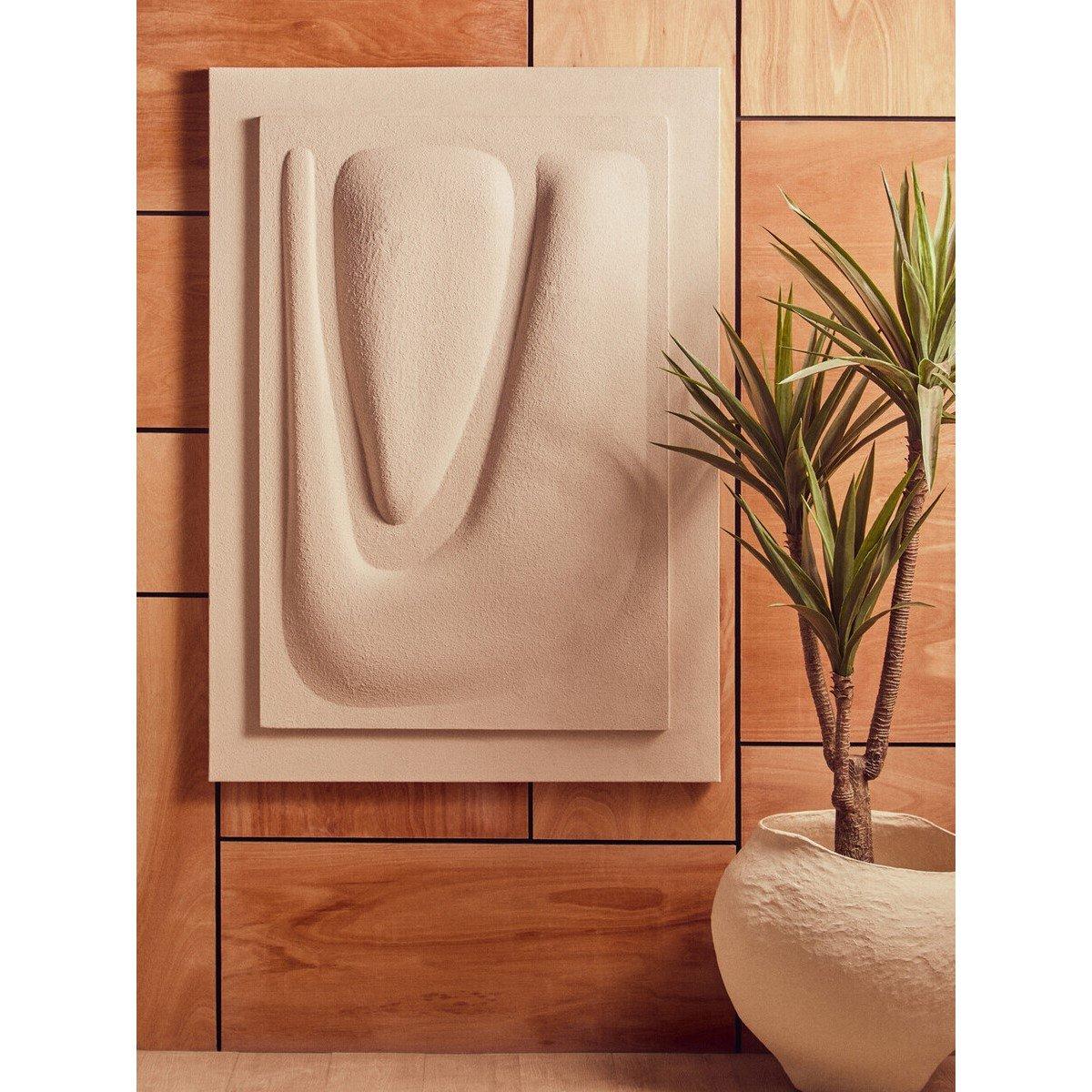 Fifty Five South  Astratto 3D Wall Art Cream - 140x100x9c