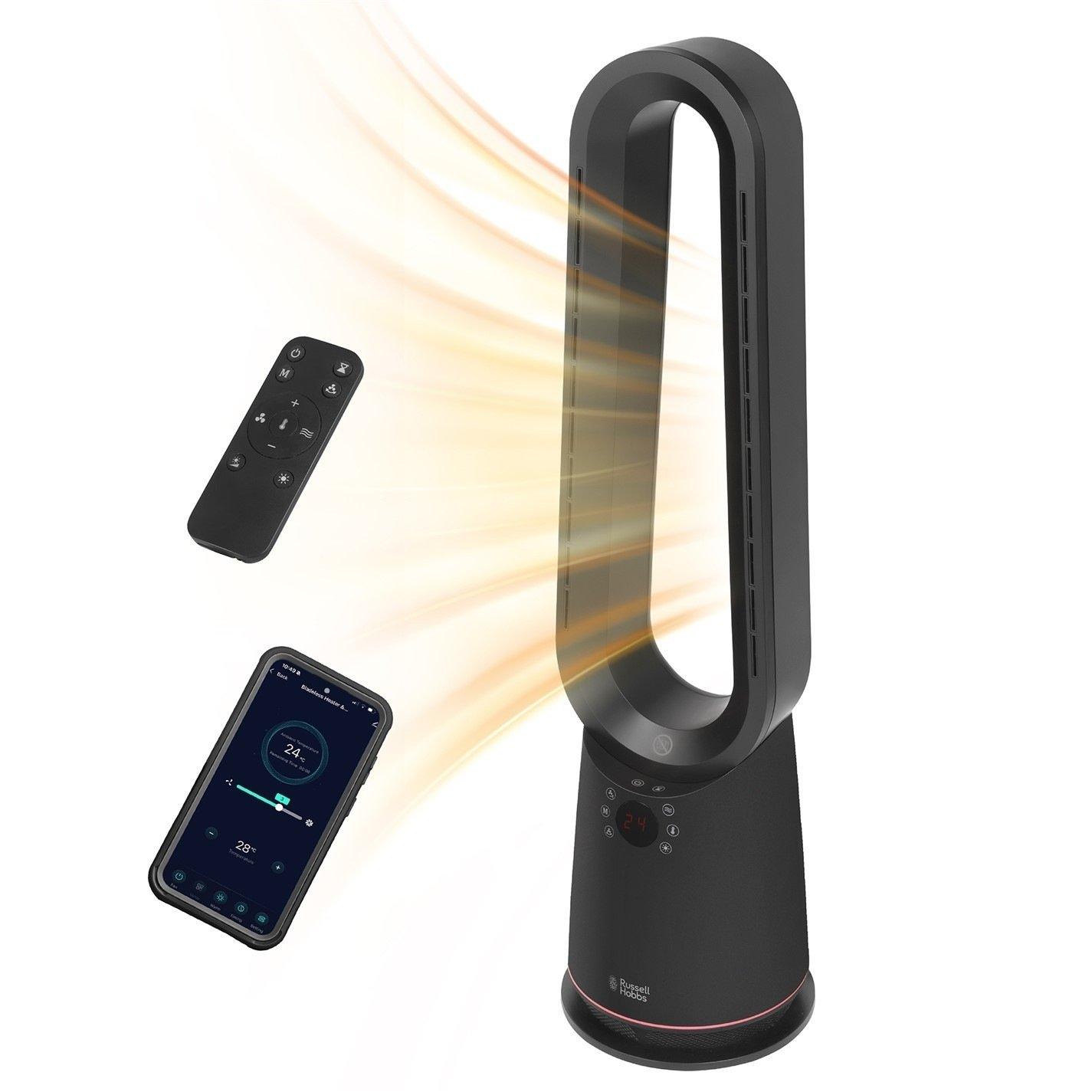 Black - Russell Hobbs - RHBHC2030B-SMT Smart Bladeless Heat & Cool Fan - 1