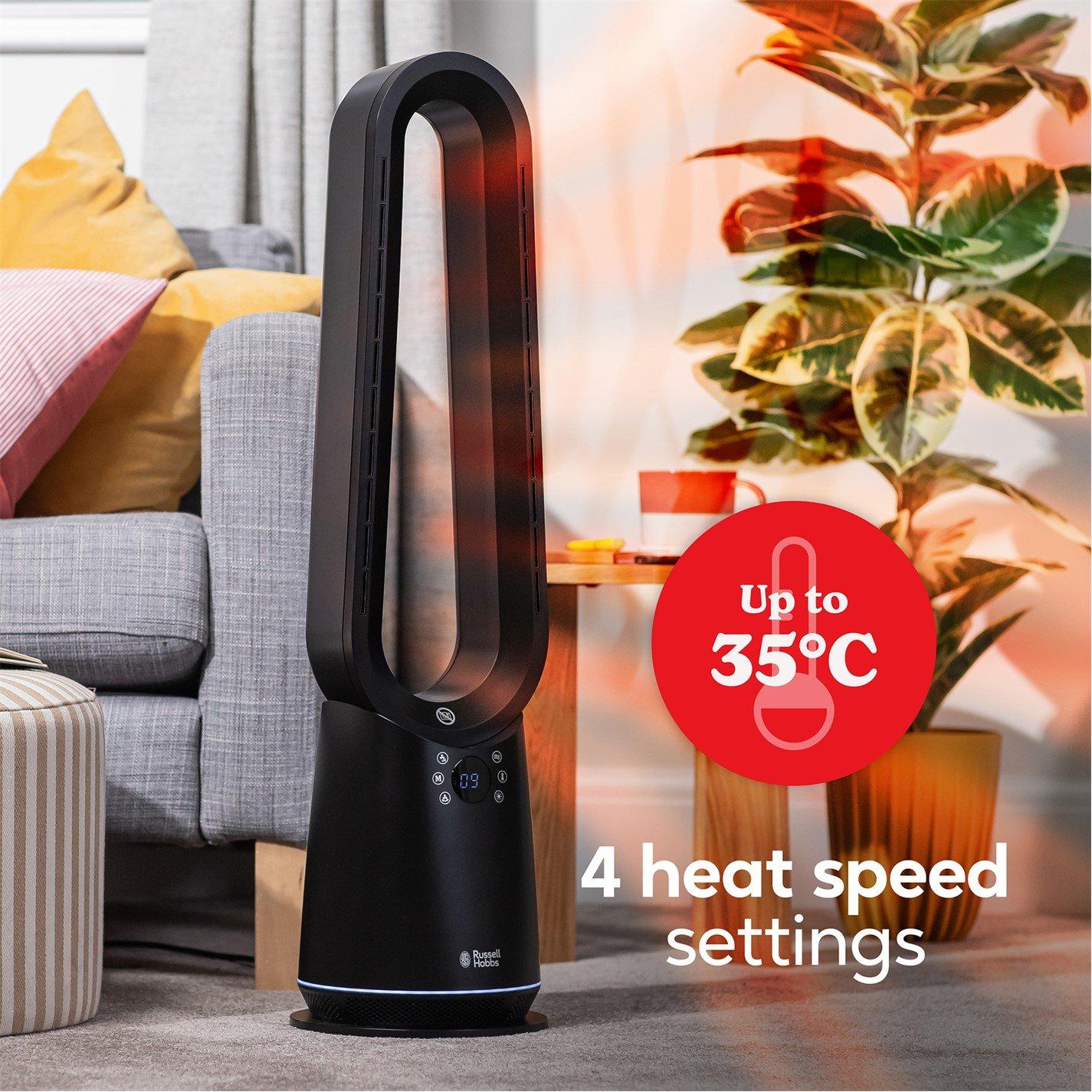 Black - Russell Hobbs - RHBHC2030B-SMT Smart Bladeless Heat & Cool Fan - 5