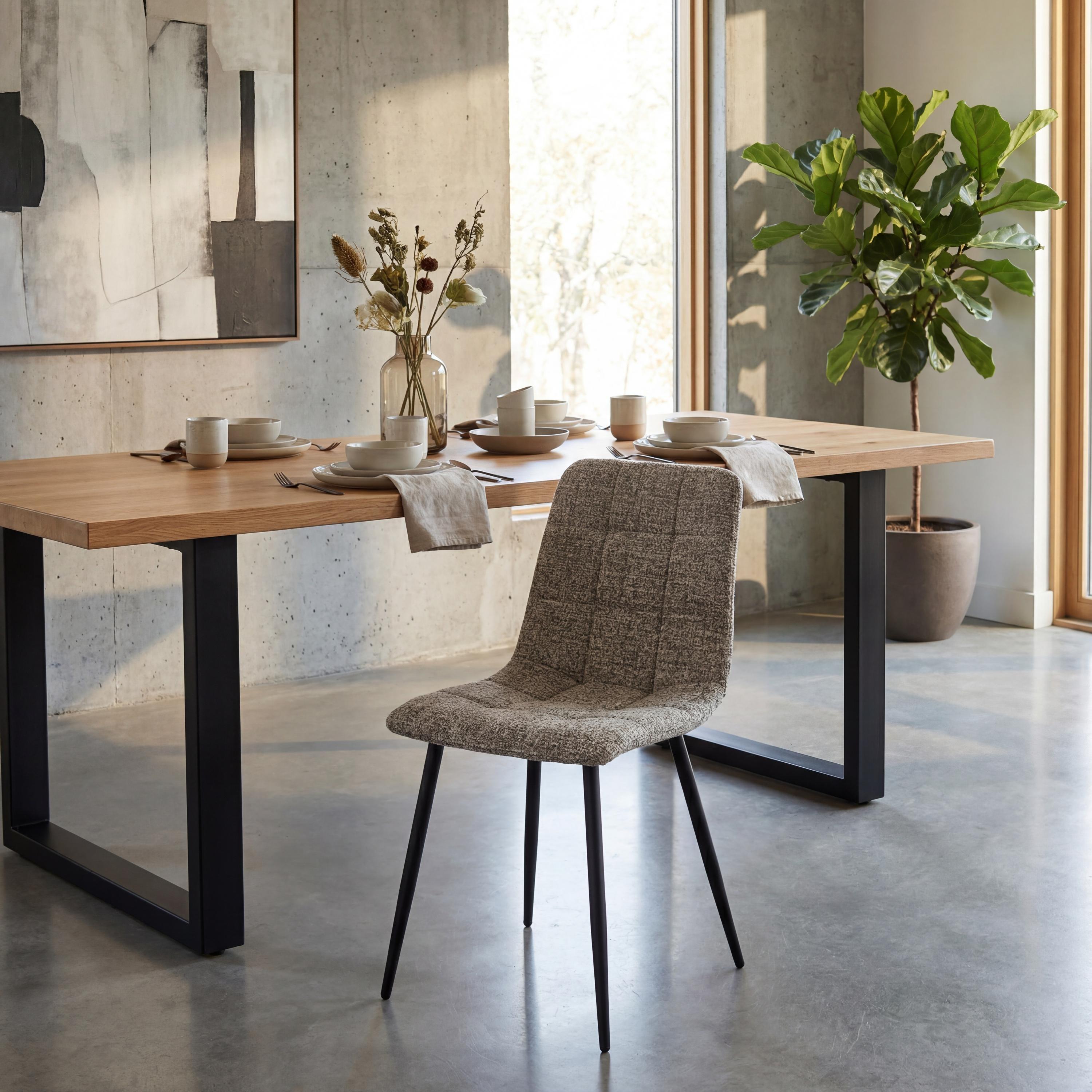 Dark Grey - Shankar - Set of 4 Holbrook Woven Dining Chairs - 1