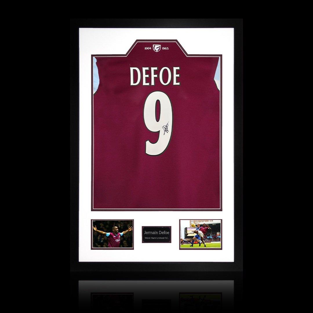 Maroon - The Fan Cave - Jermain Defoe Signed West Ham Shirt Premium Frame - 1