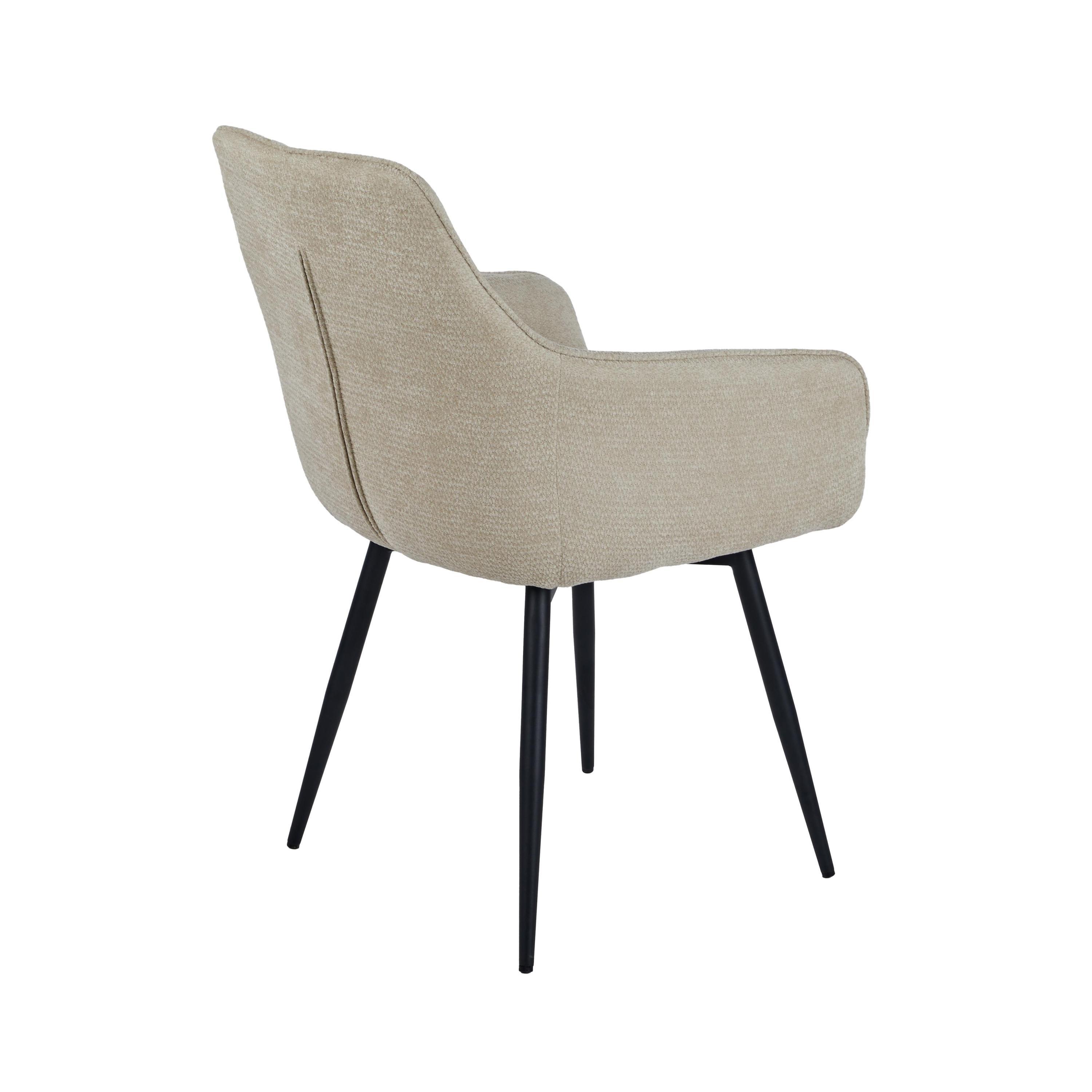 Beige - Shankar - Set of 2 Alderley Beige Boucle Dining Chairs - 2