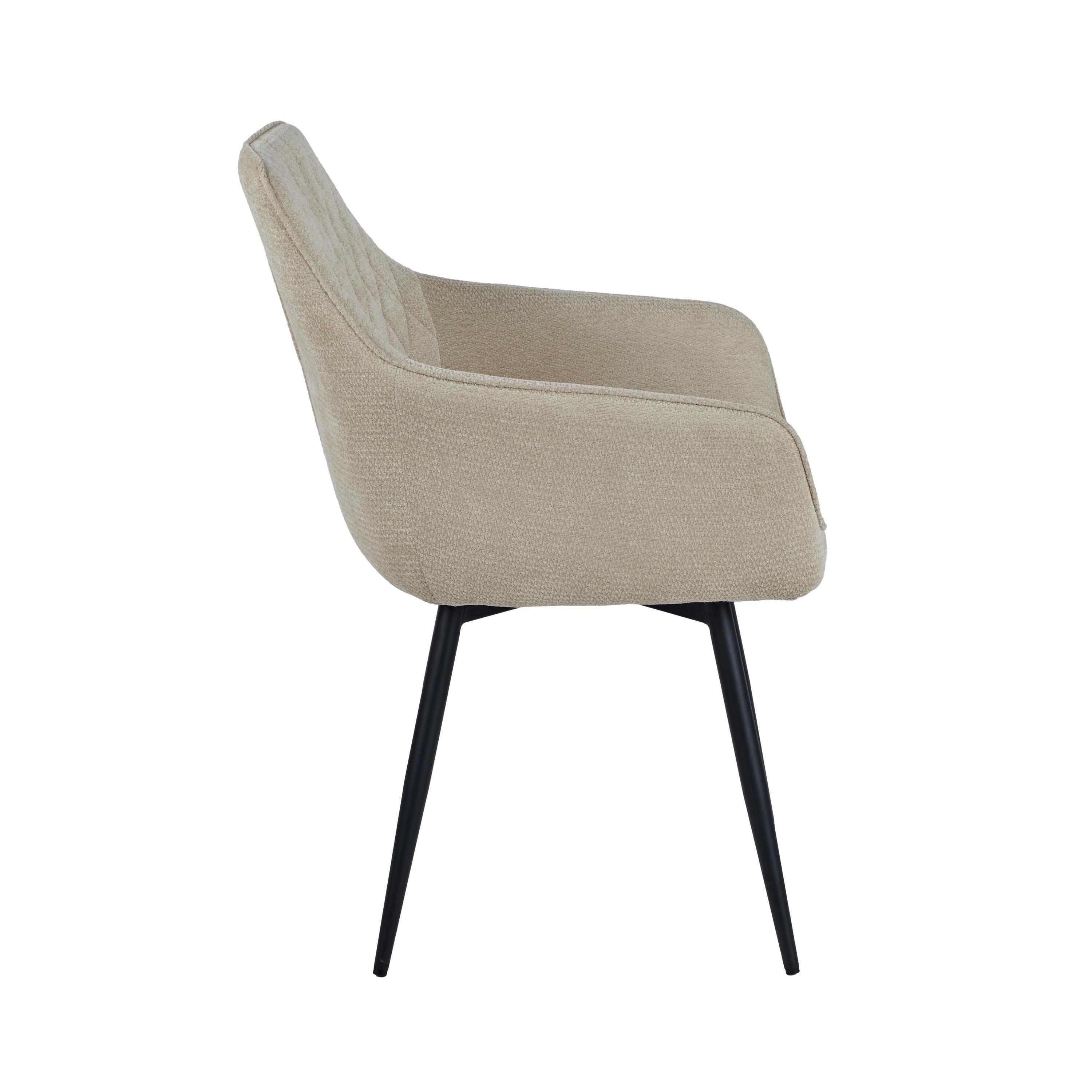 Beige - Shankar - Set of 2 Alderley Beige Boucle Dining Chairs - 3