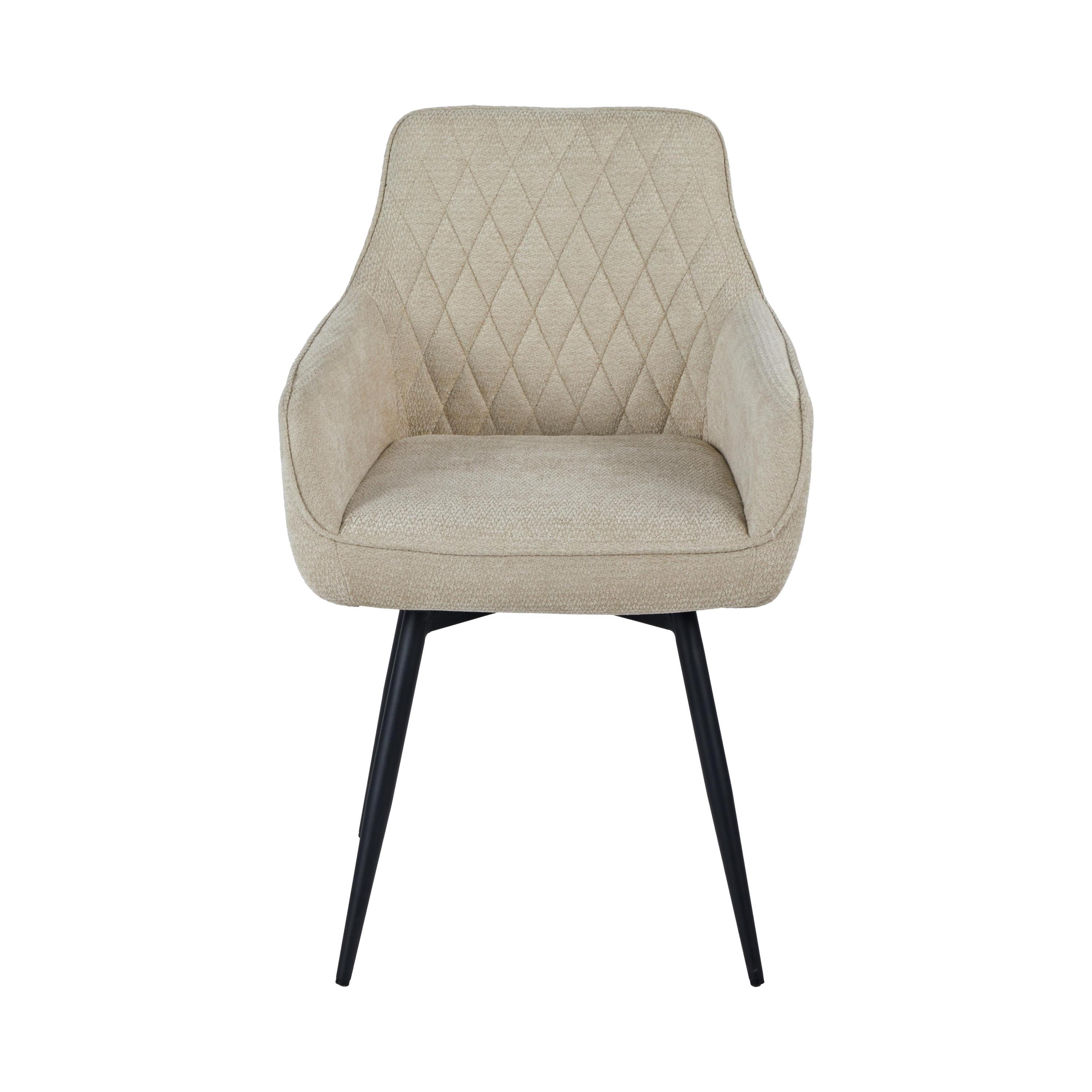 Beige - Shankar - Set of 2 Alderley Beige Boucle Dining Chairs - 4