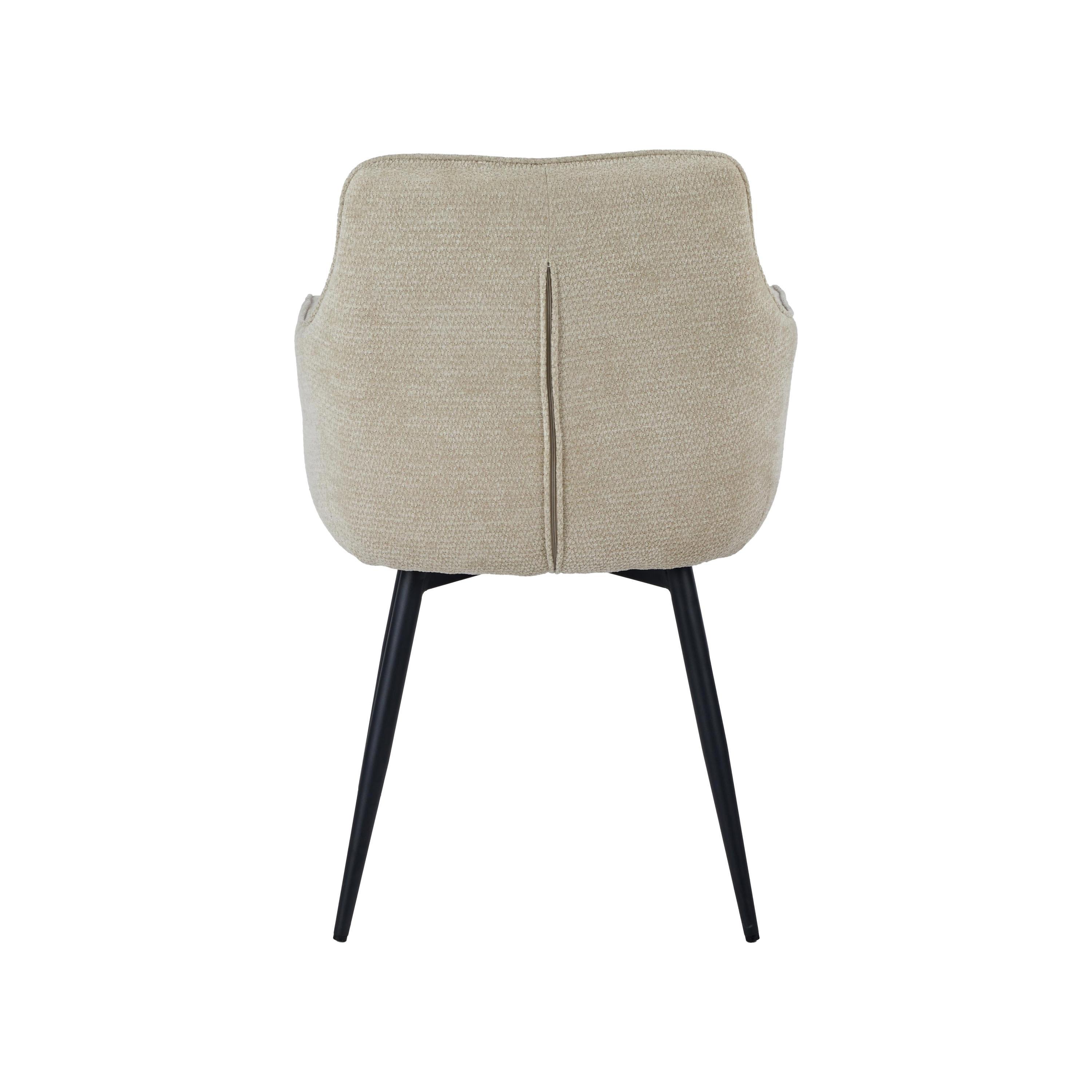 Beige - Shankar - Set of 2 Alderley Beige Boucle Dining Chairs - 5