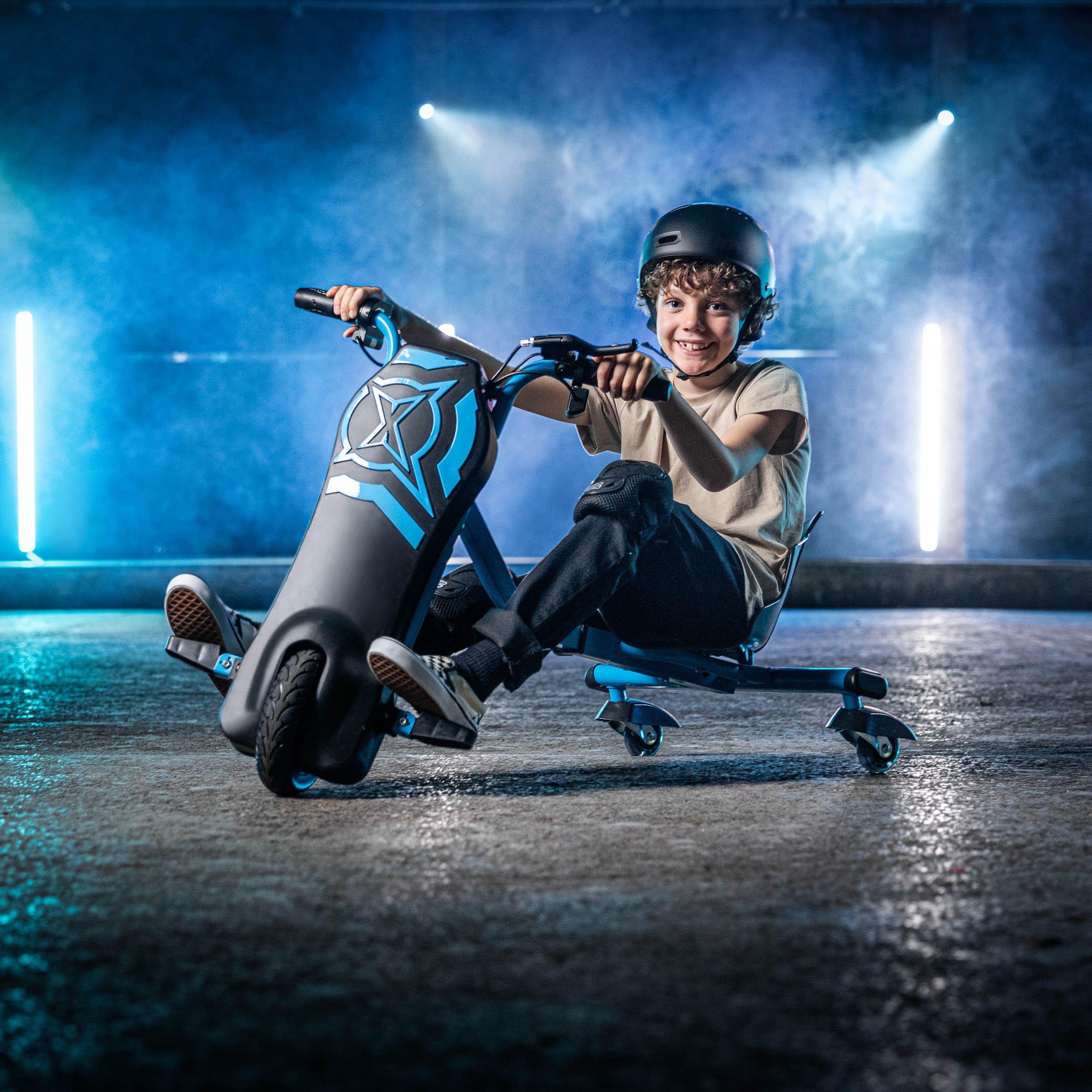 Blue - Xootz - Cyclone Drift Trike Electric Go Kart 24V - 2