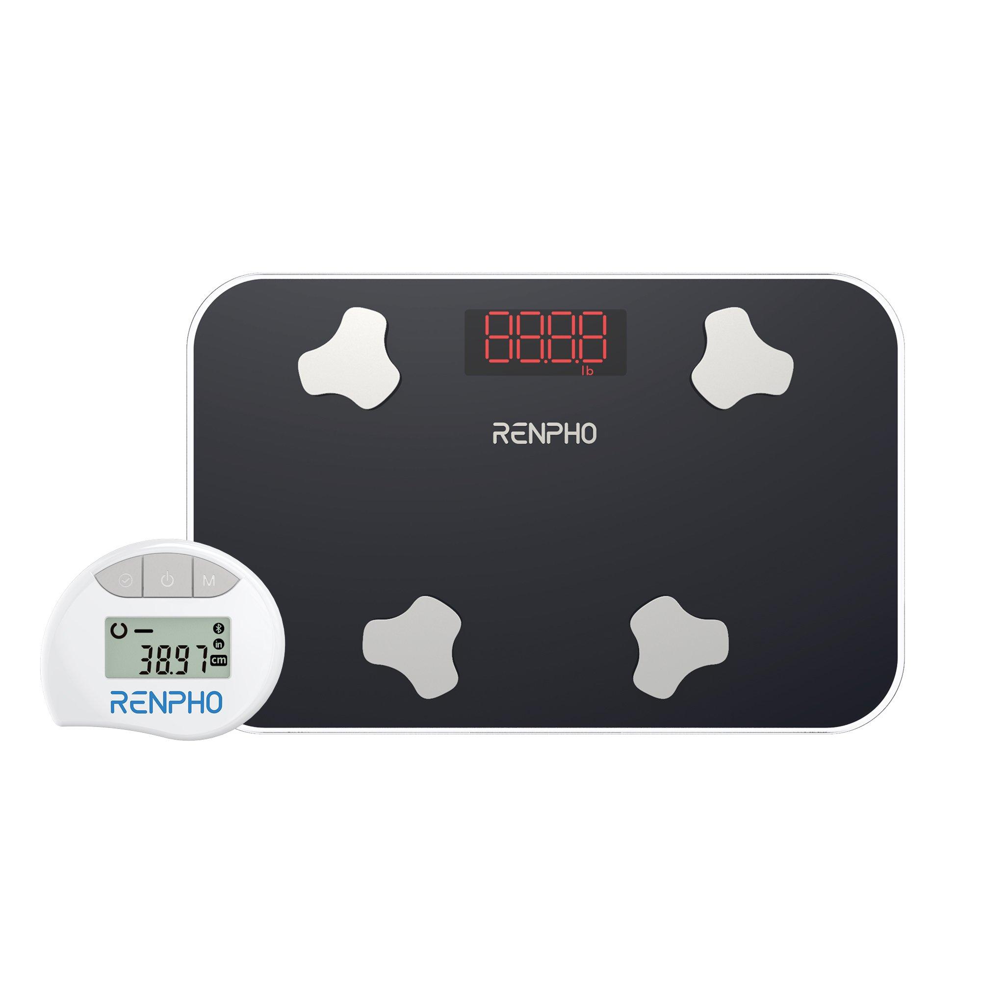 Black - Renpho - RENPHO Portable Travel Scale and Smart Tape - 1