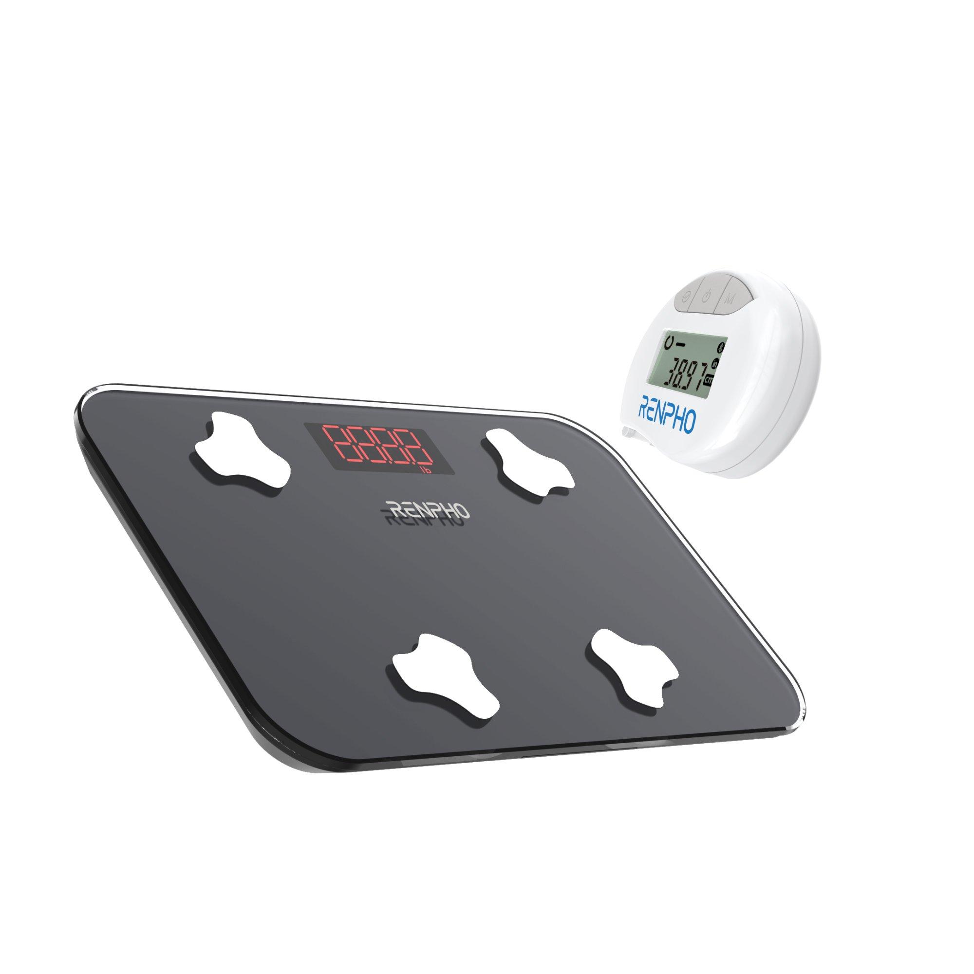 Black - Renpho - RENPHO Portable Travel Scale and Smart Tape - 2