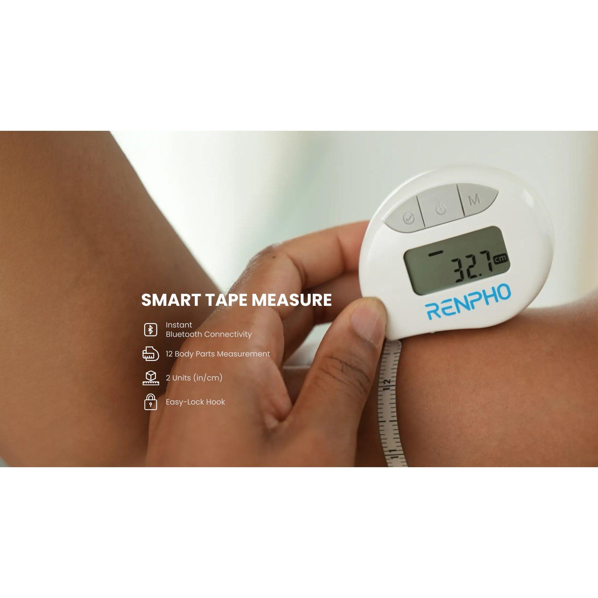 Black - Renpho - RENPHO Portable Travel Scale and Smart Tape - 4