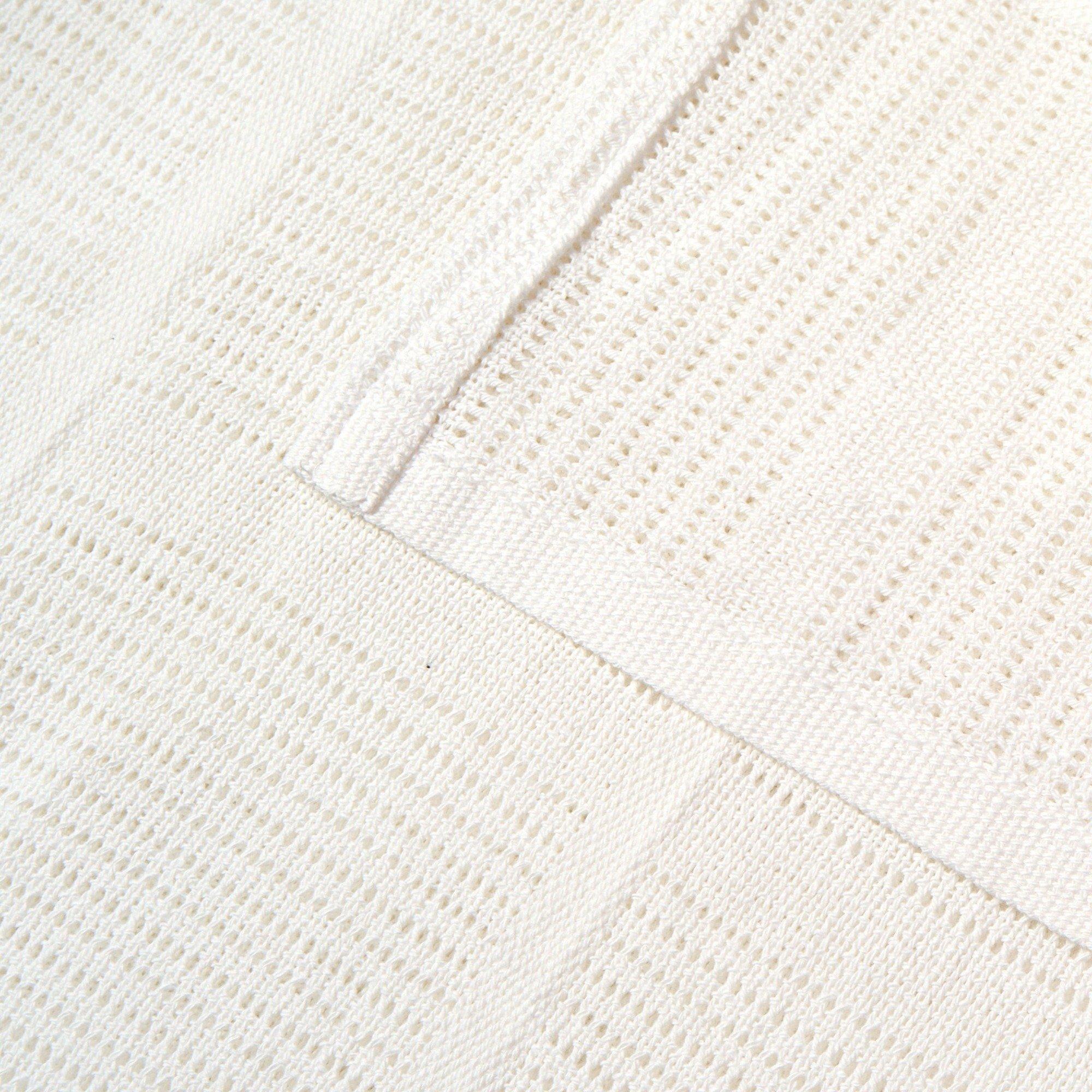White - Clair De Lune - Clair de Lune Cellular Cot Bed Blanket - 2