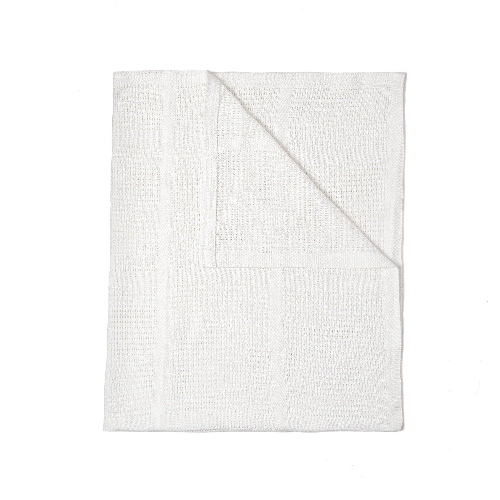 White - Clair De Lune - Clair de Lune Cellular Cot Bed Blanket - 3