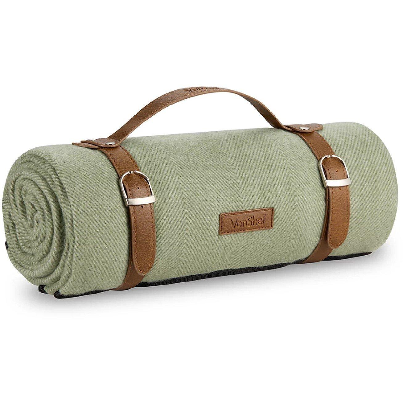 Vonhaus  Waterproof Picnic Blanket - Green