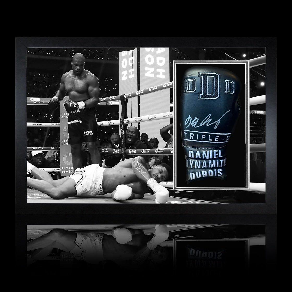 Black - The Fan Cave - Daniel Dubois Signed Black Glove Iconic Frame - 1