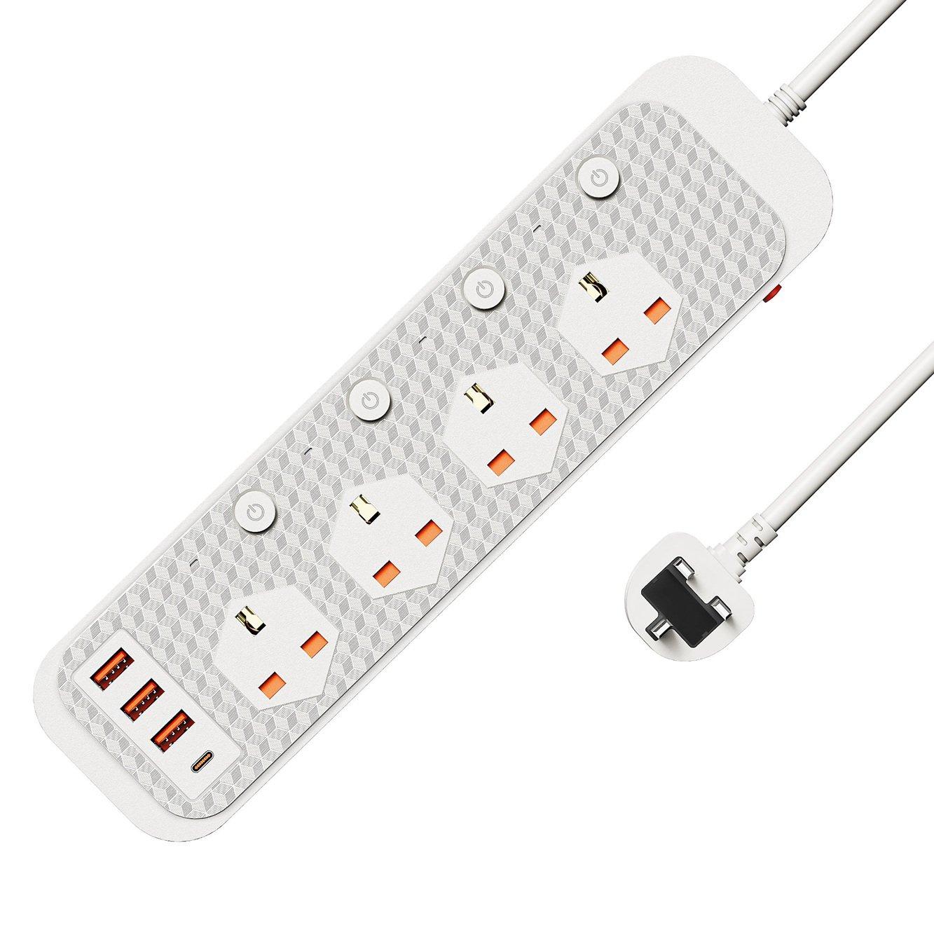 2M Extension Lead with USB Ports