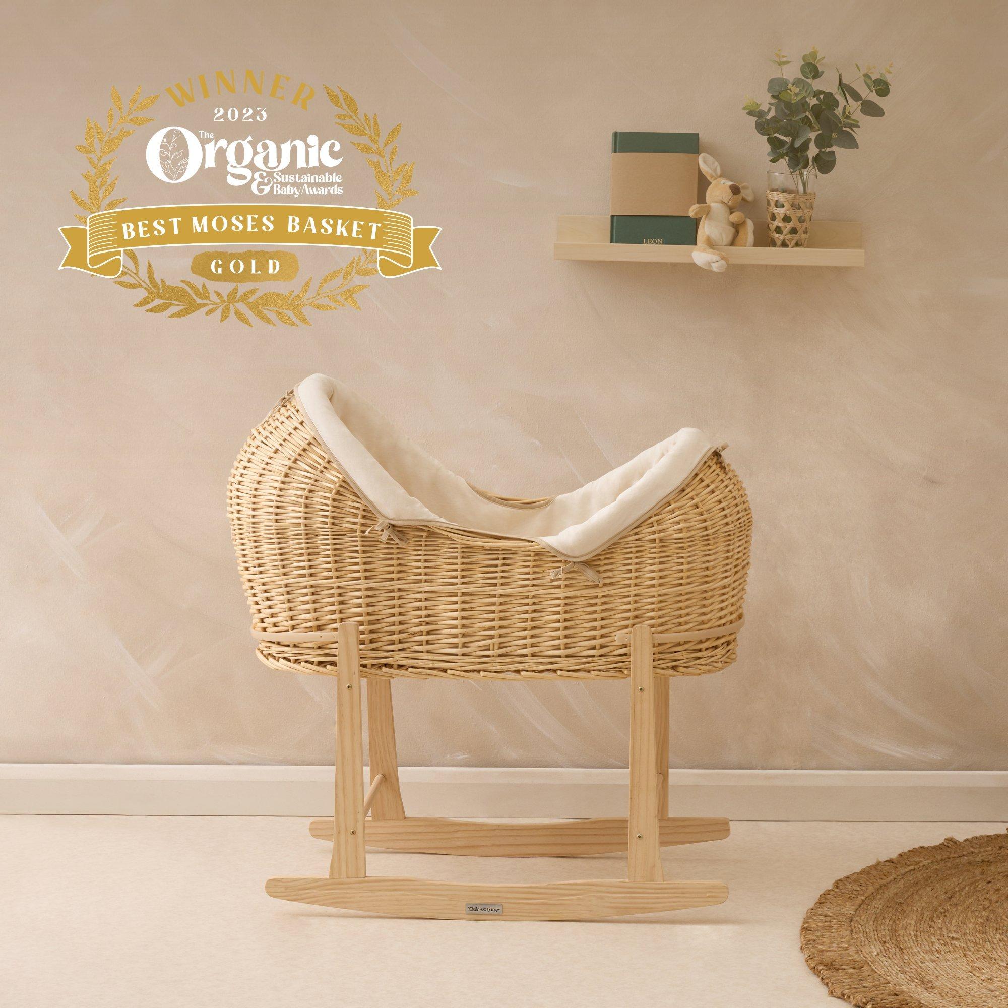 Cream - Clair De Lune - de Lune Organic Noah Pod with Rocking Stand - 1