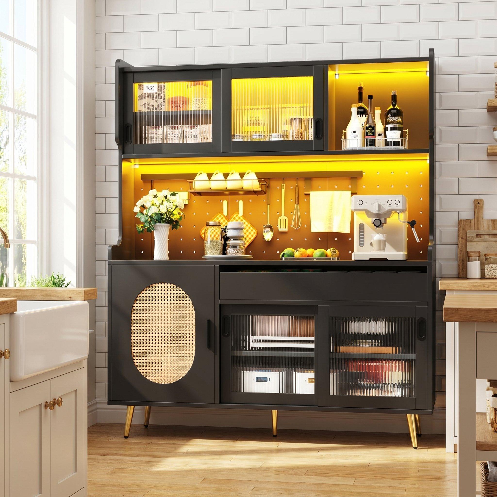 Black - Urban Meuble - Buffet Storage Cabinet Country Style - 2