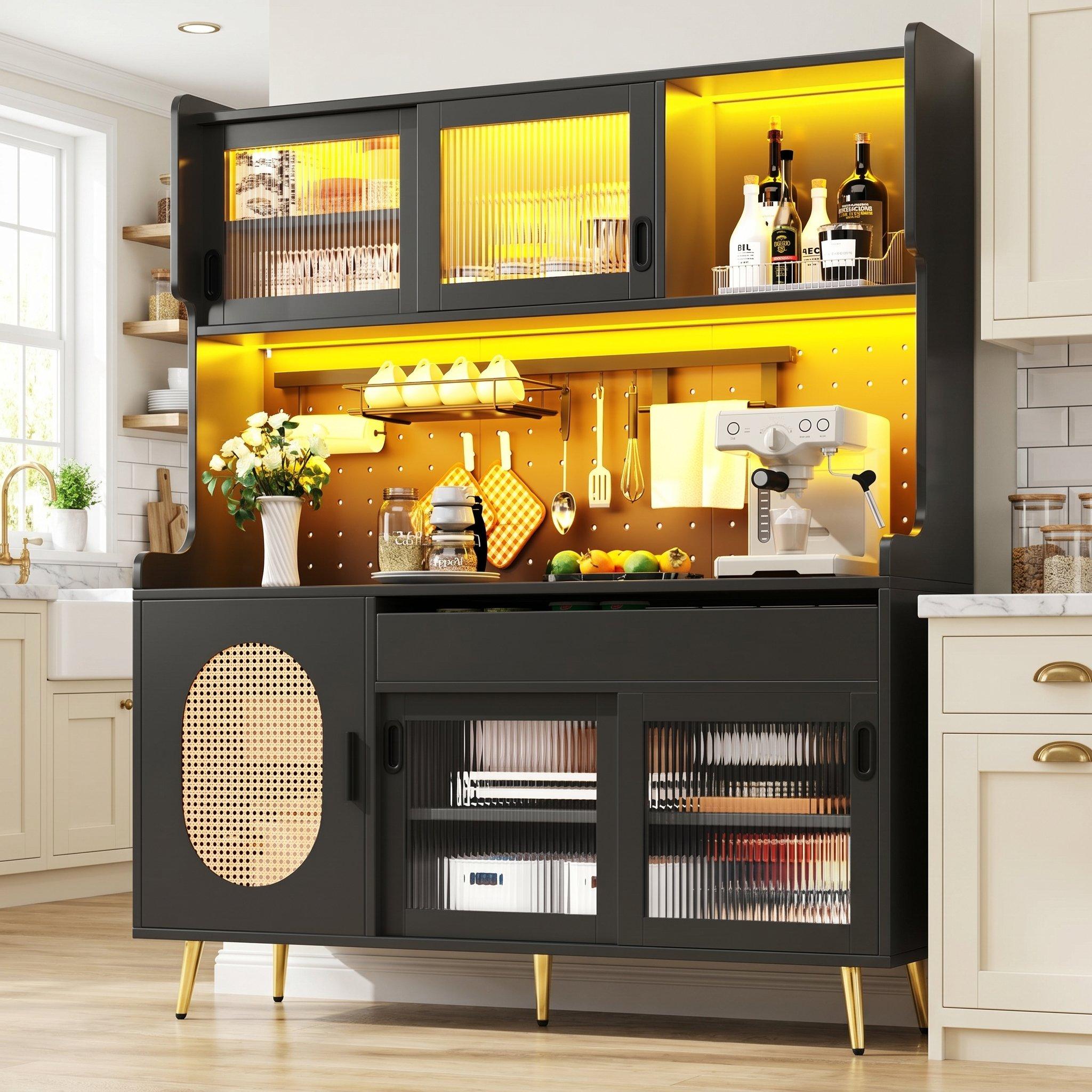 Black - Urban Meuble - Buffet Storage Cabinet Country Style - 4