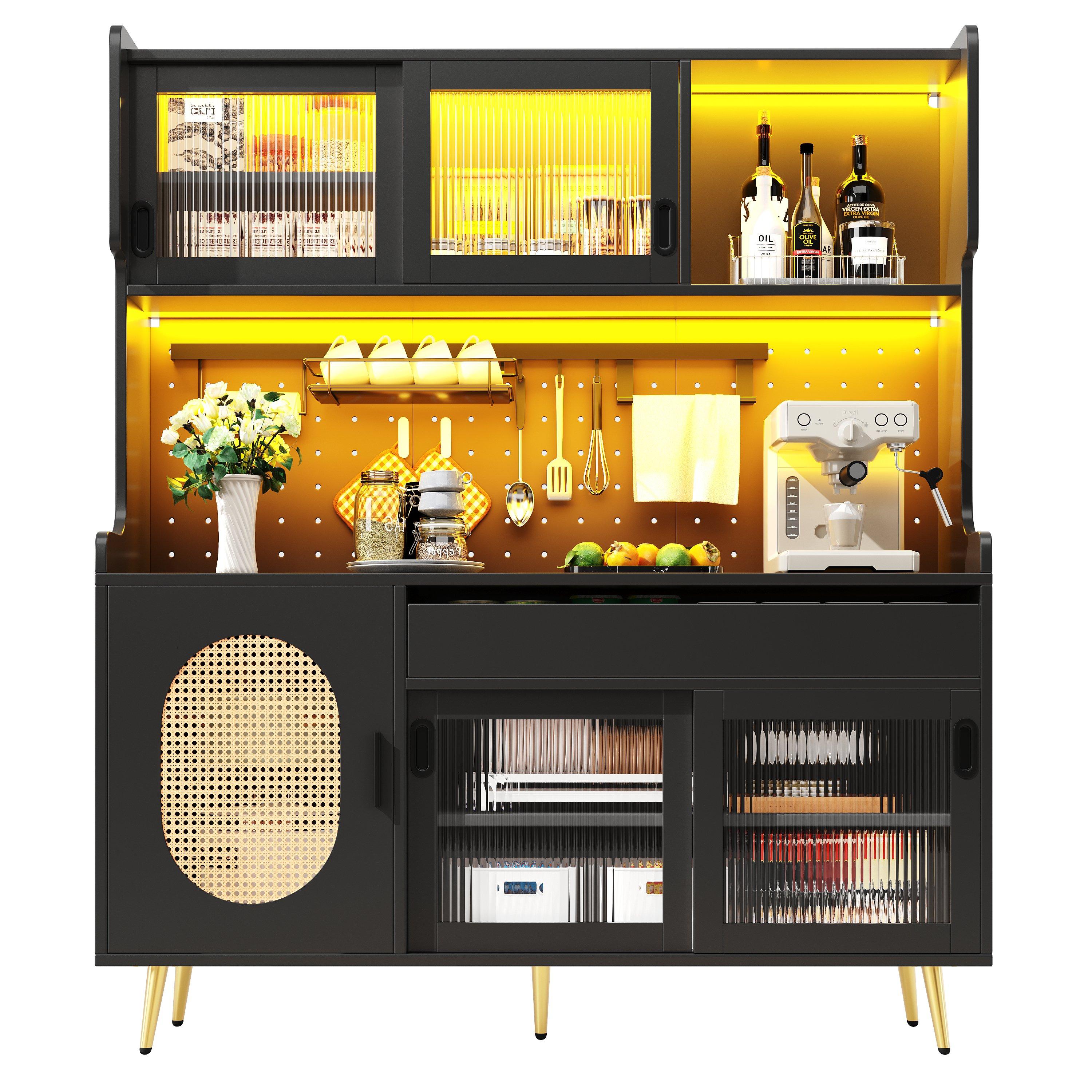 Black - Urban Meuble - Buffet Storage Cabinet Country Style - 5