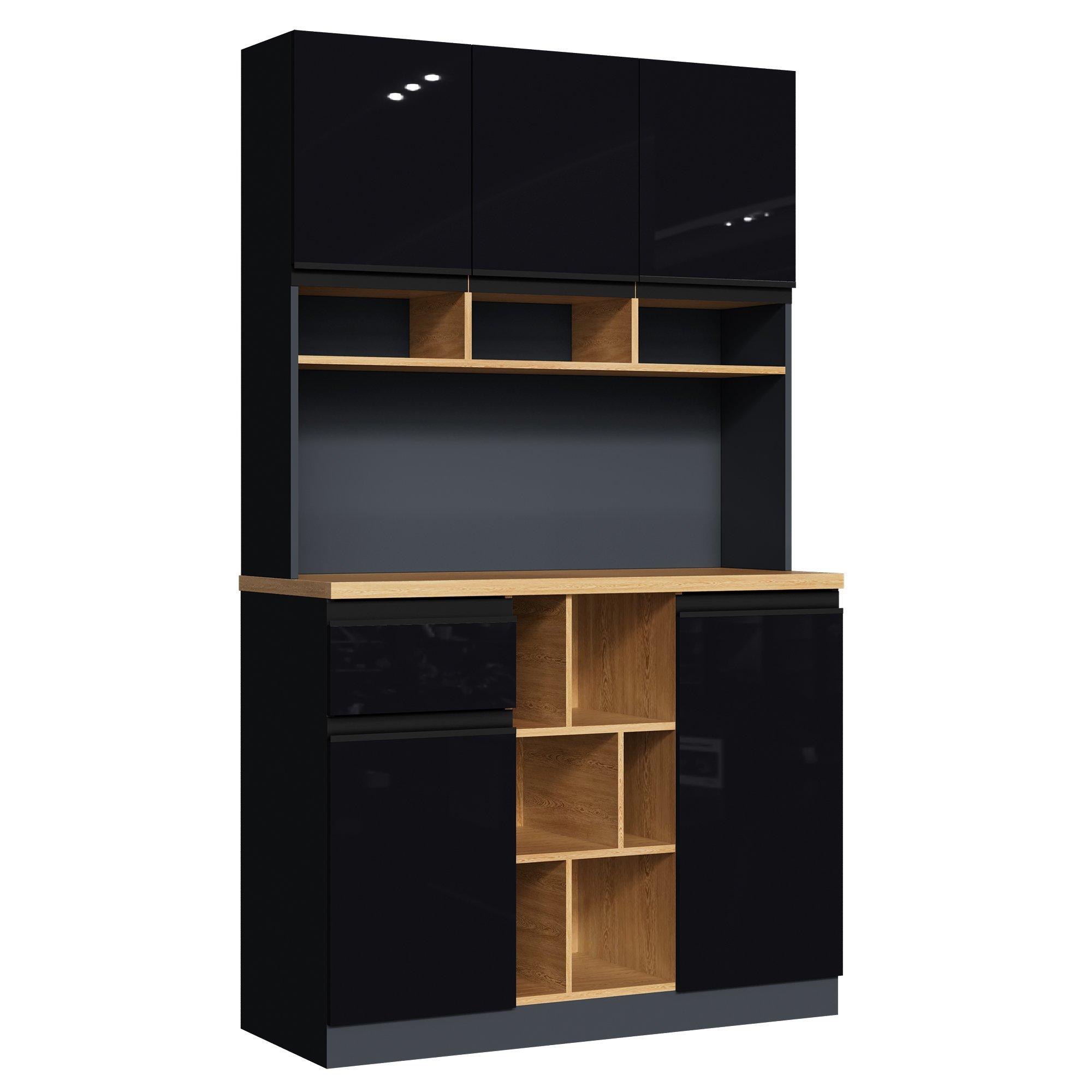Black - Urban Meuble - Kitchen Buffet Modern Sideboard - 11