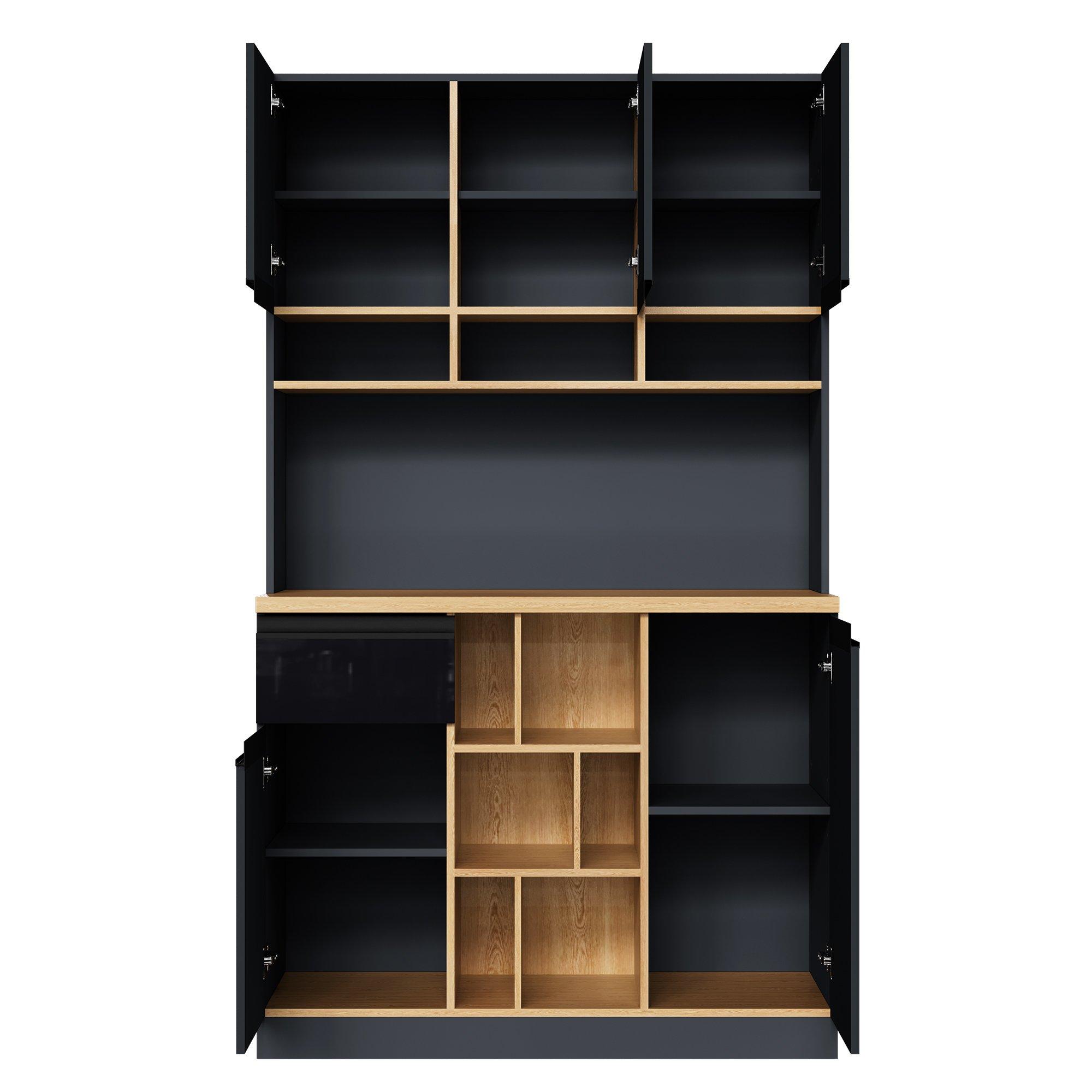 Black - Urban Meuble - Kitchen Buffet Modern Sideboard - 12
