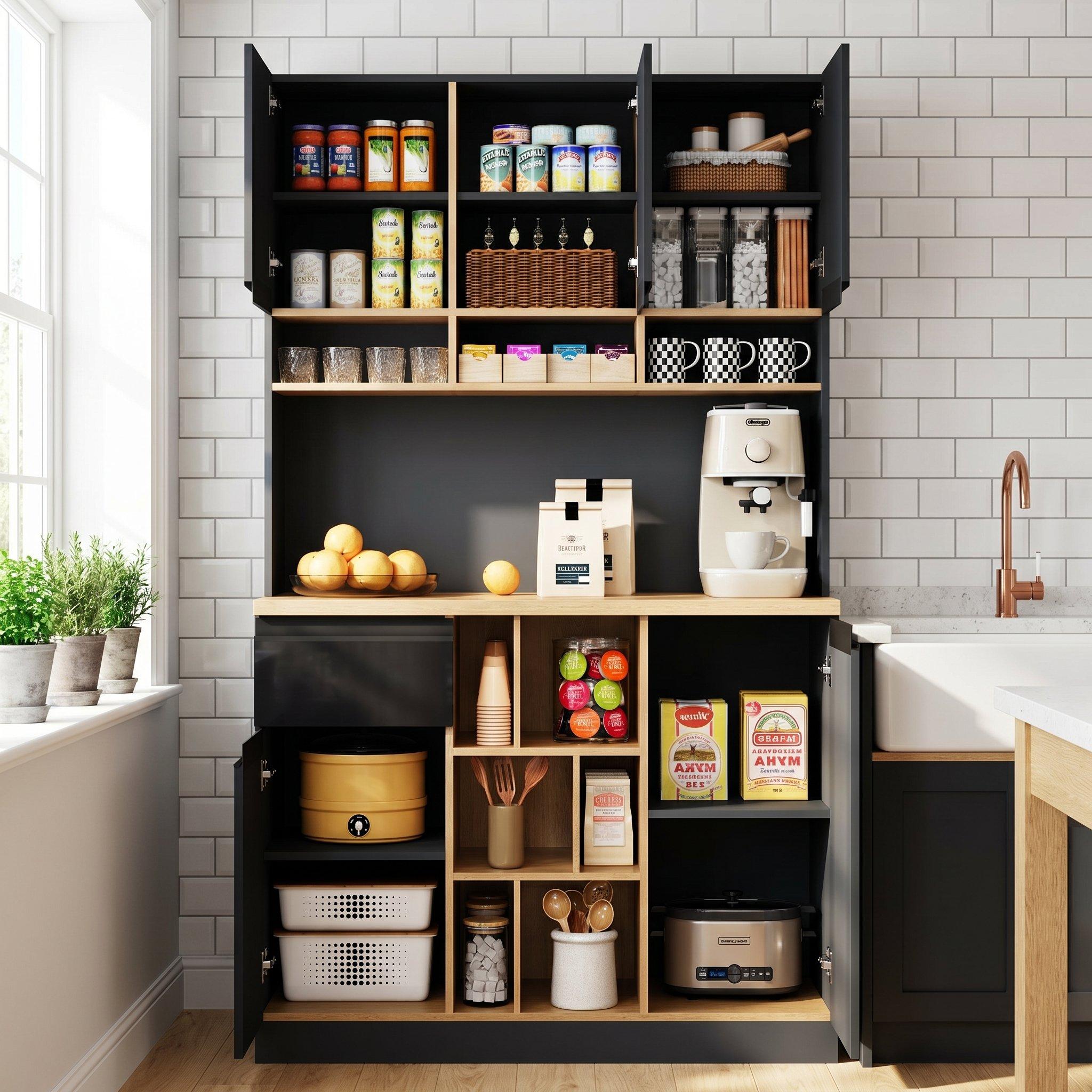 Black - Urban Meuble - Kitchen Buffet Modern Sideboard - 3