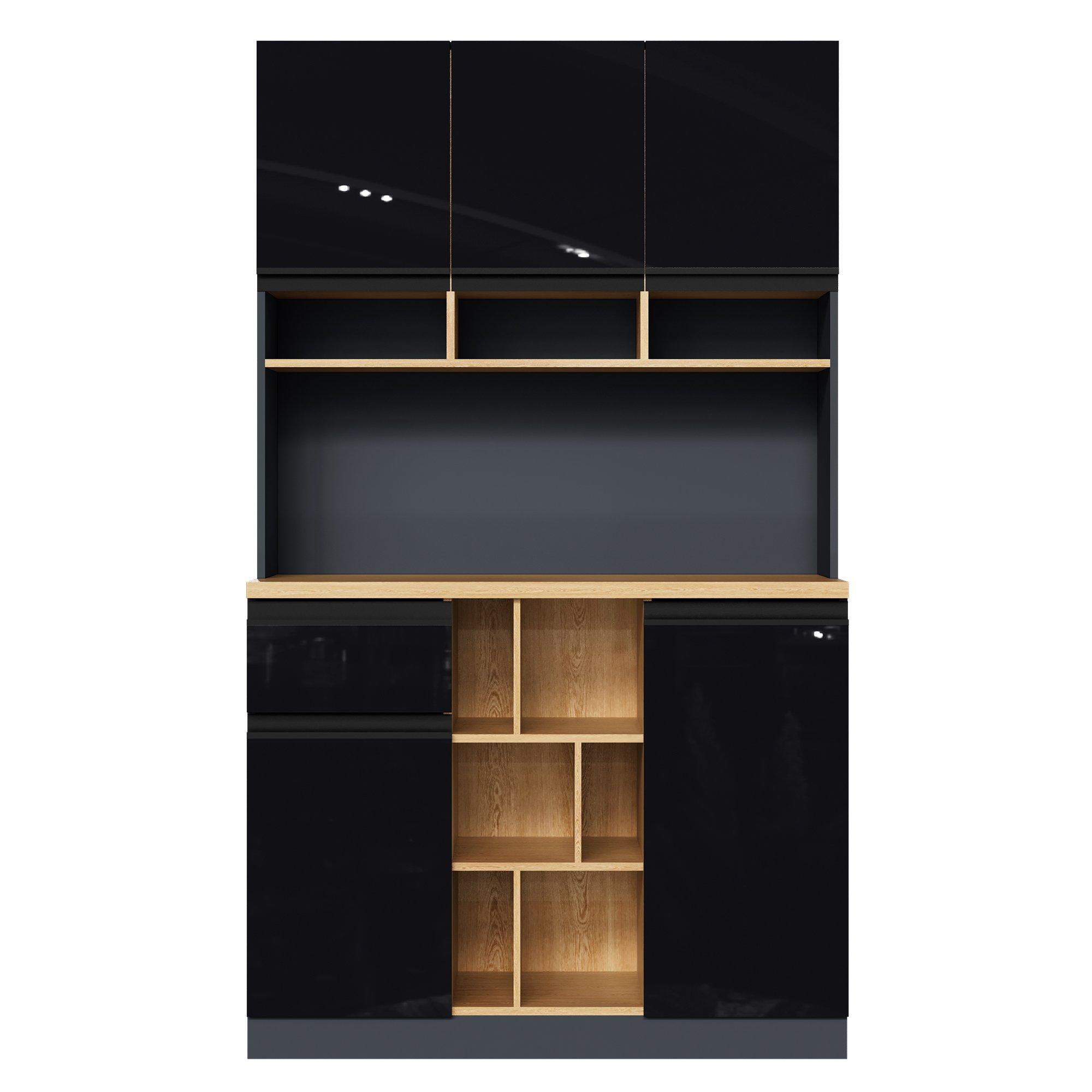 Black - Urban Meuble - Kitchen Buffet Modern Sideboard - 5