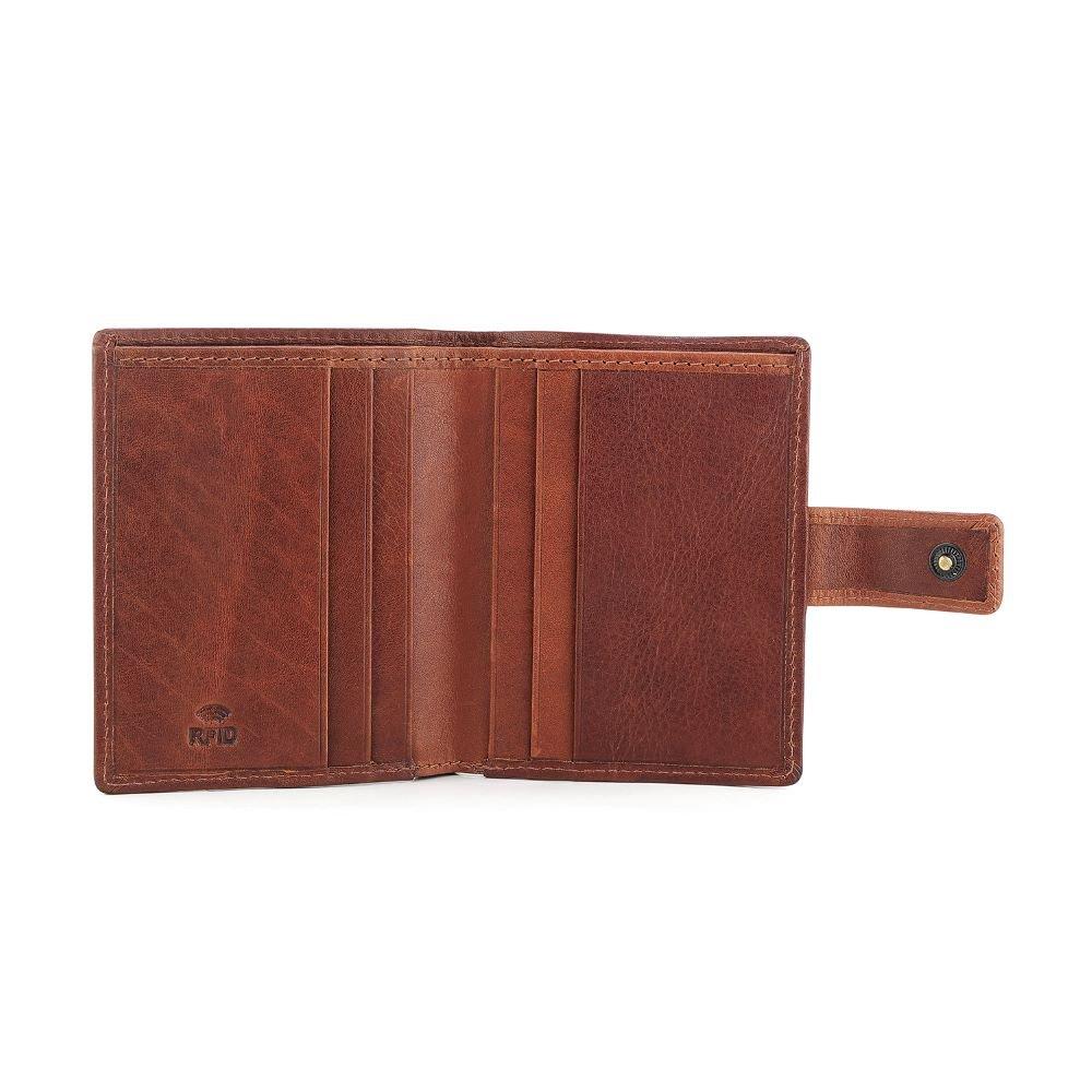 Chestnut - PRIMEHIDE Leather - Tuscan Men’s Bifold Wallet with Tab - 2