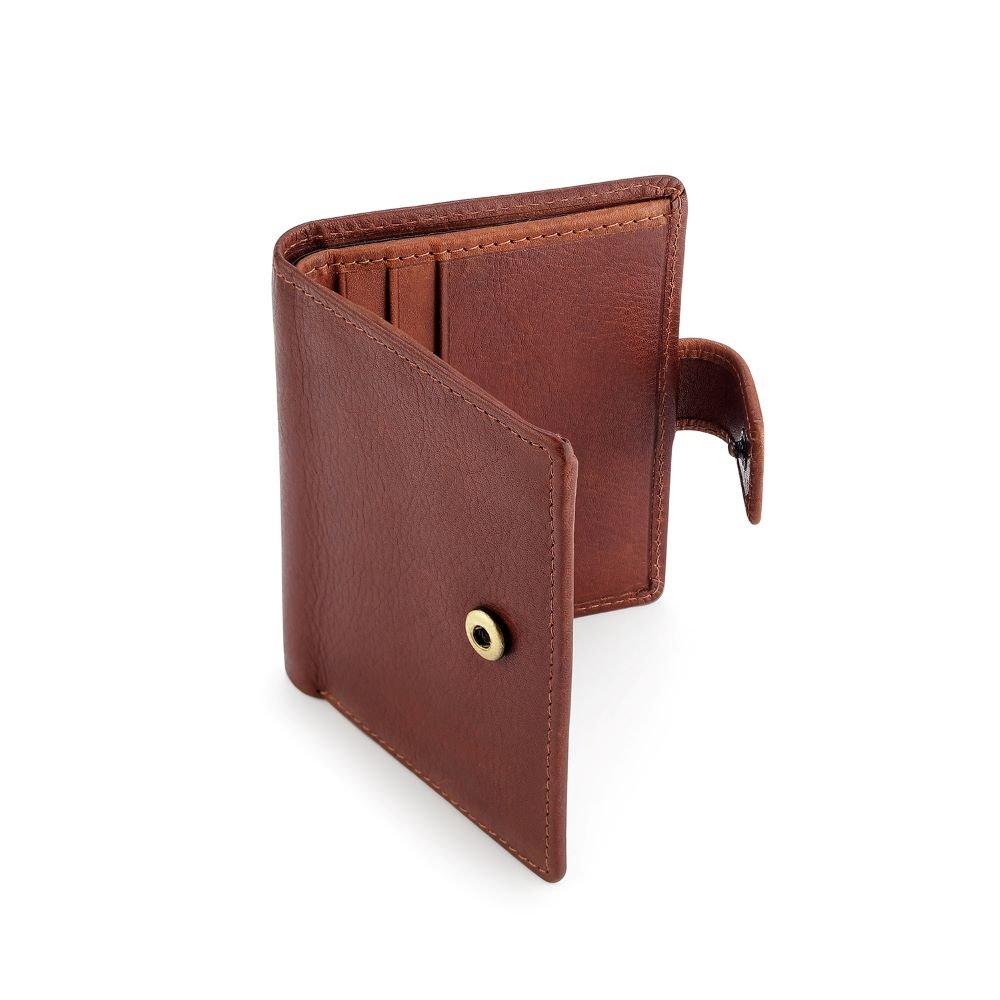 Chestnut - PRIMEHIDE Leather - Tuscan Men’s Bifold Wallet with Tab - 3