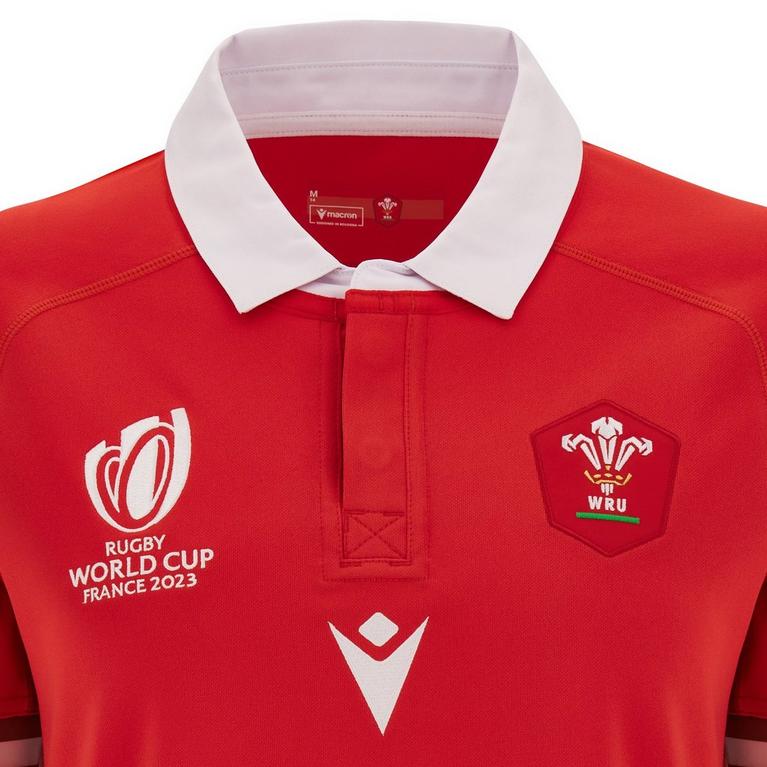 Rouge - Macron - Wales Rugby Home Shirt 2023 2024 Womens - 3