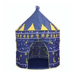 KIDKID Kids Round Tent with Star and Moon Theme Blue