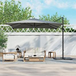 Breeins Large Square Canopy Rotating Outdoor Cantilever Pa