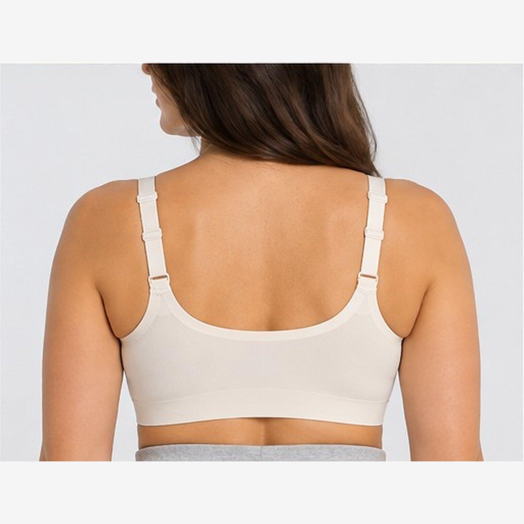 White - Bodyfit - ladies seamless non-wired pull-on bra with removab - 2