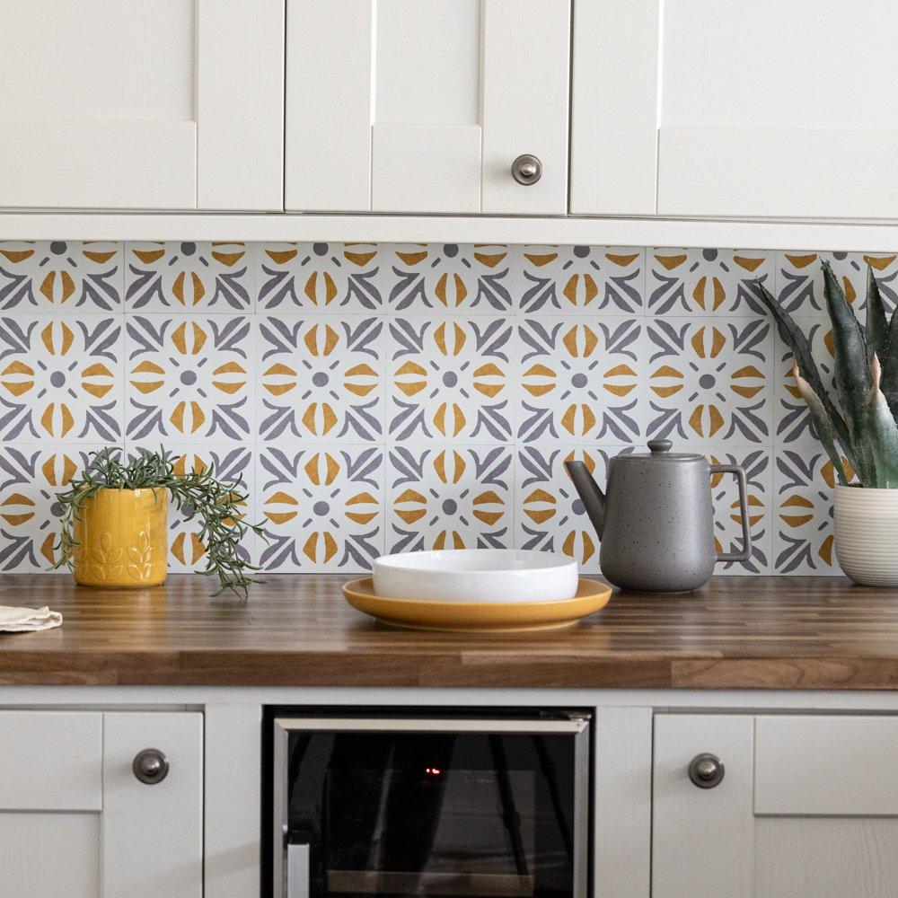 Gold - D C Fix - Self Adhesive Vinyl Wall Tiles Cubia Gold - 1