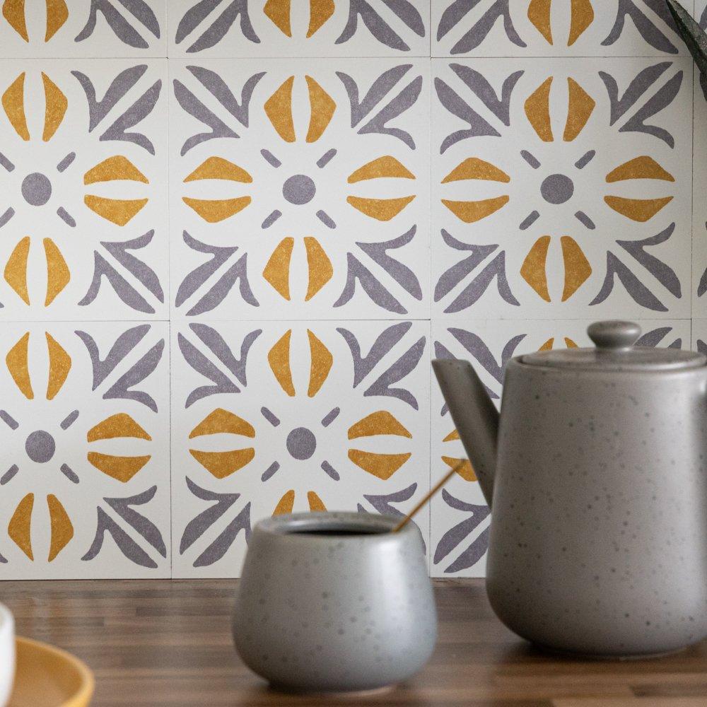 Gold - D C Fix - Self Adhesive Vinyl Wall Tiles Cubia Gold - 4