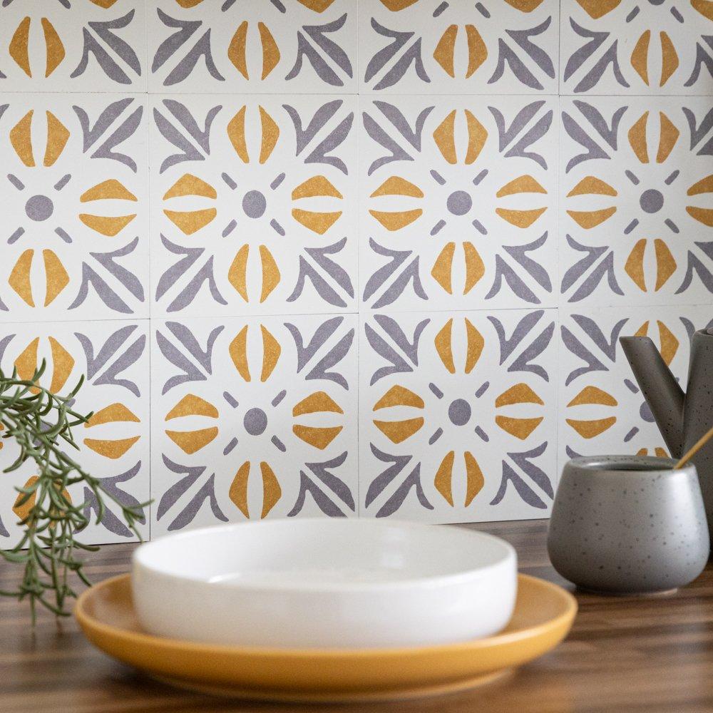 Gold - D C Fix - Self Adhesive Vinyl Wall Tiles Cubia Gold - 5