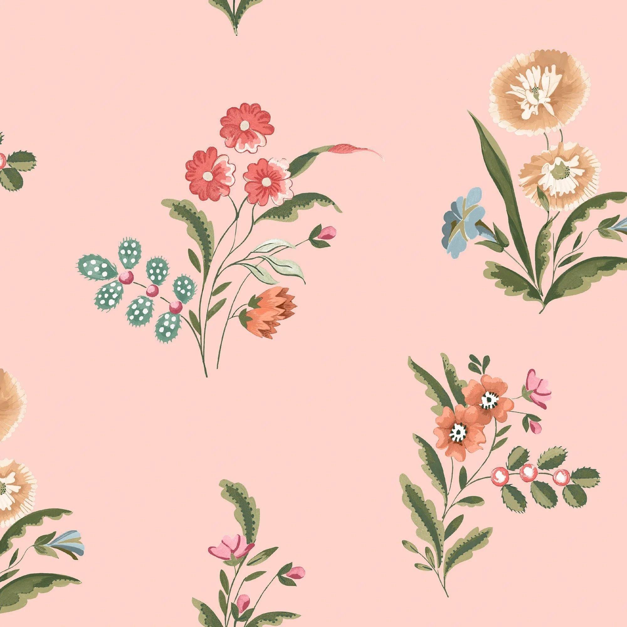 Flutter Bunches Pink Wallpaper