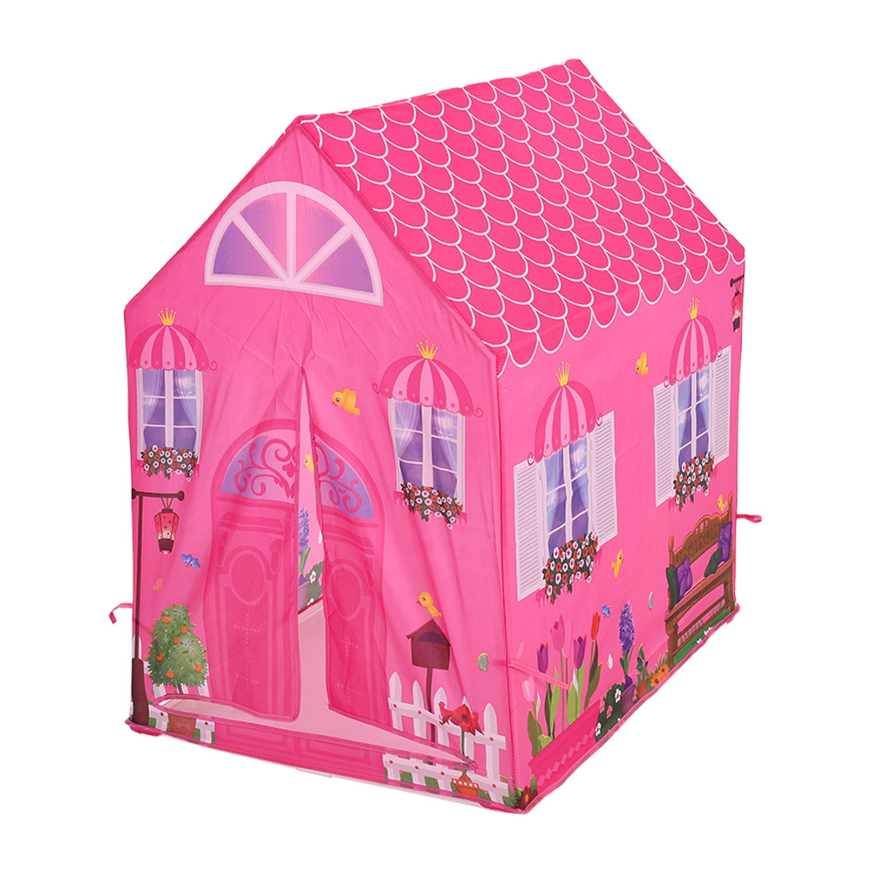 Pink - KIDKID - Girl Princess Castle Portable Playhouse, Pink - 1